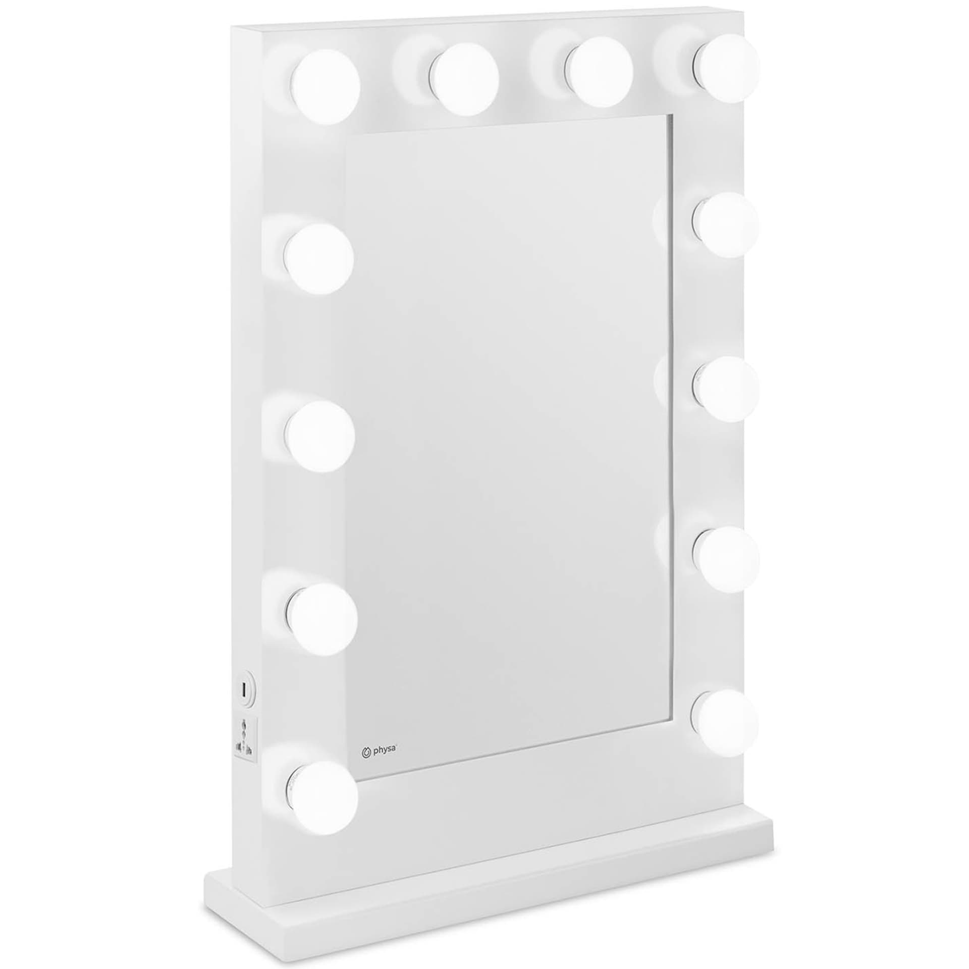 

Lustro kosmetyczne do makijażu wizażu z oświetleniem 12 żarówek LED USB 78x50 cm