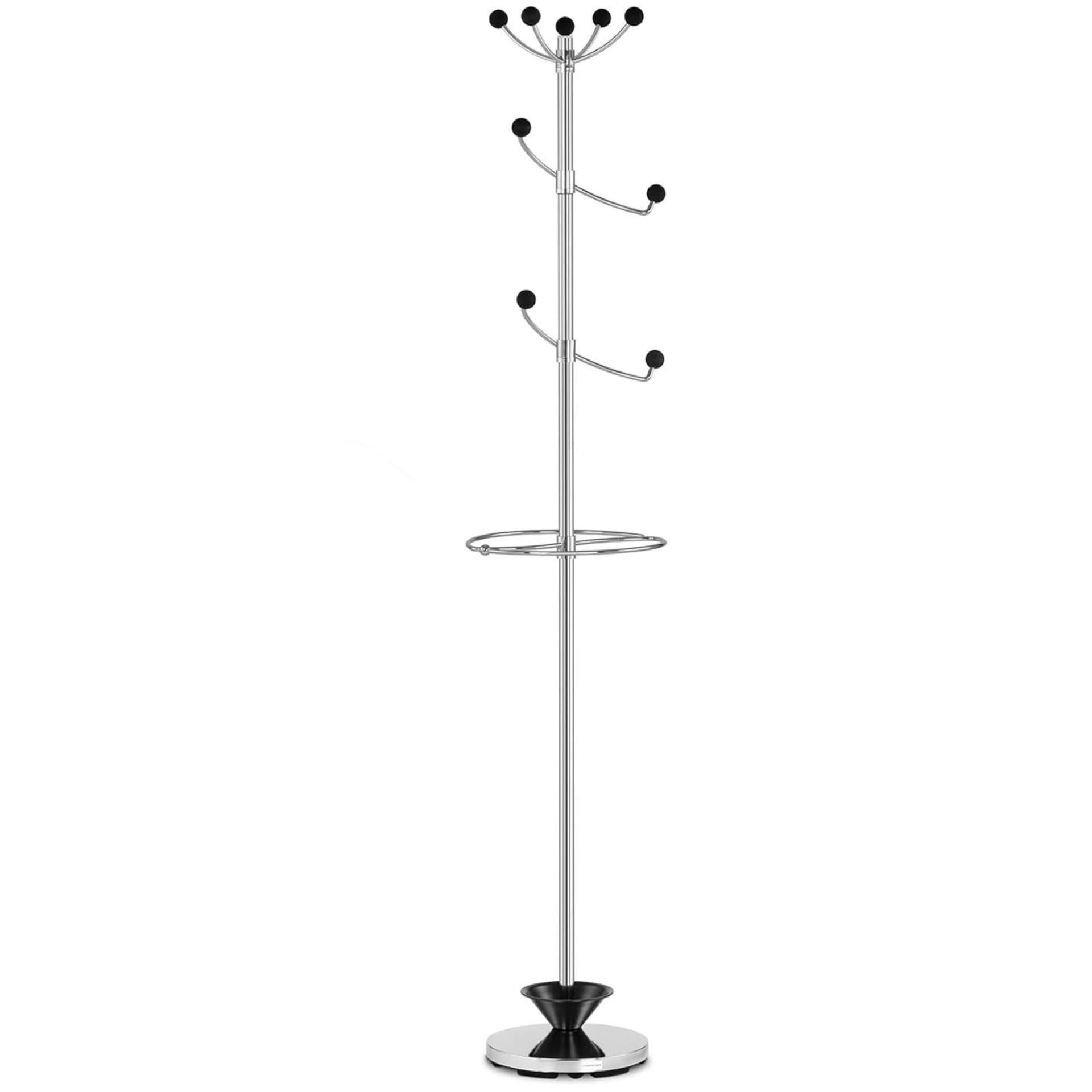 

Wieszak stojak na ubrania kurtki z uchwytem na parasole wys. 178 cm - 8 wieszaków