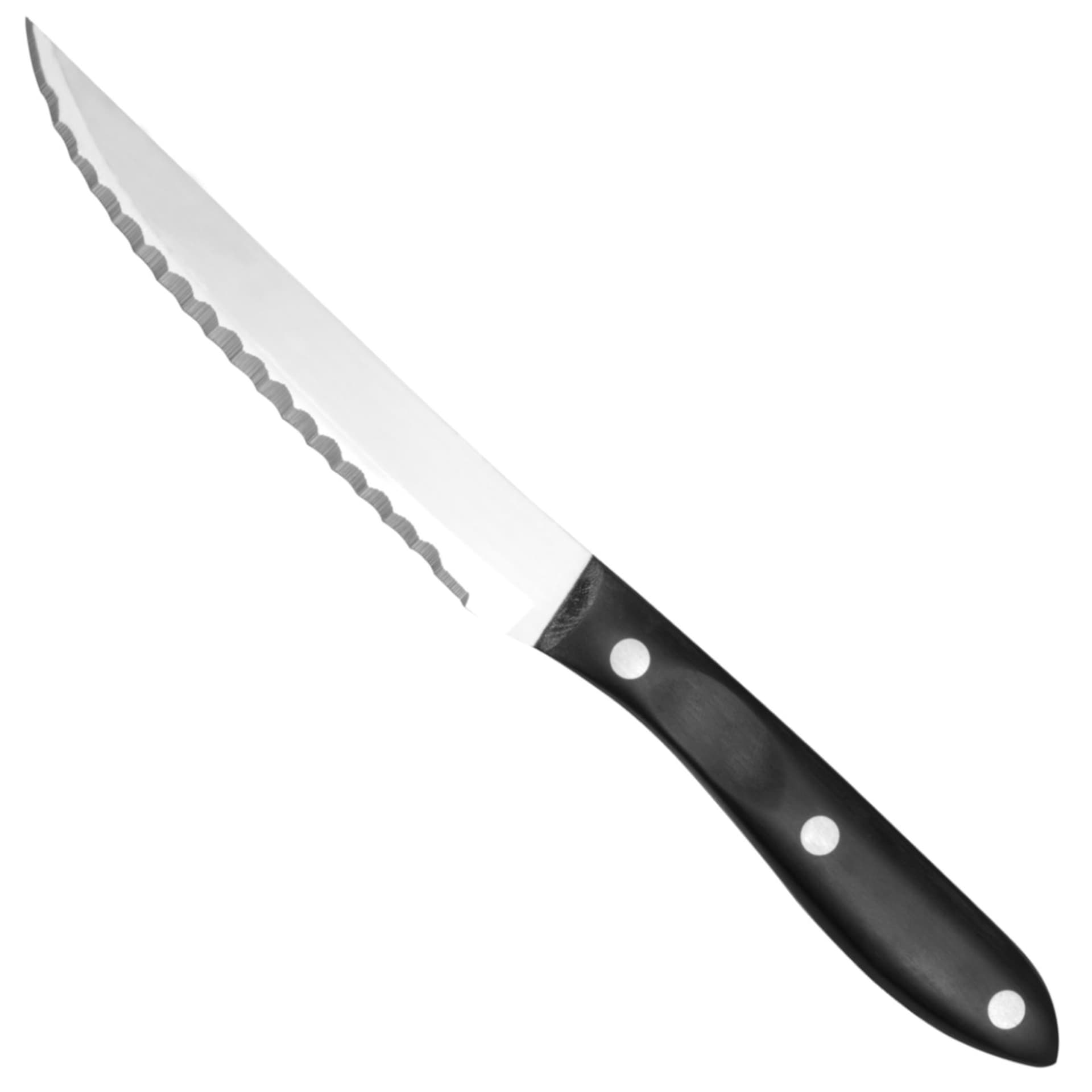 

Nóż do steków ząbkowany nierdzewny dł. 120 mm + widelec ZESTAW 2 el. - Hendi 841174