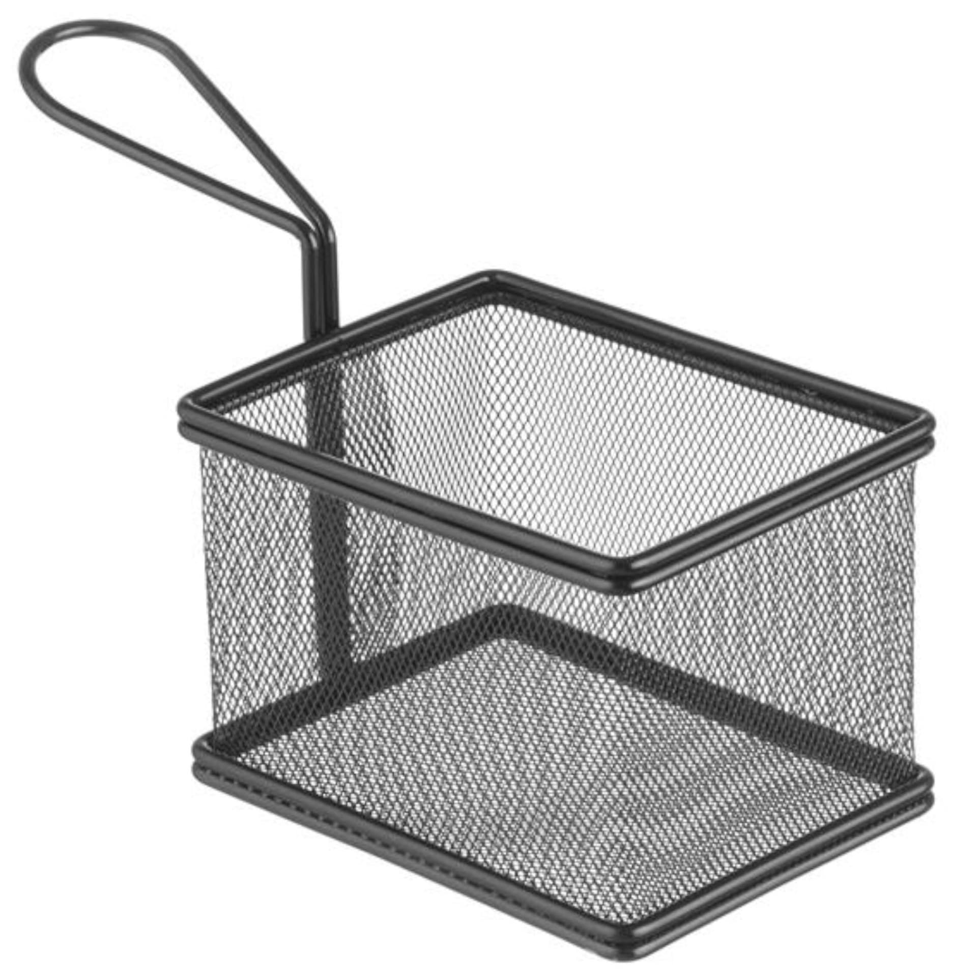 

Koszyk do podawania smażonych przekąsek miniaturowy z uchwytem 125x100x85 mm - Hendi 425626