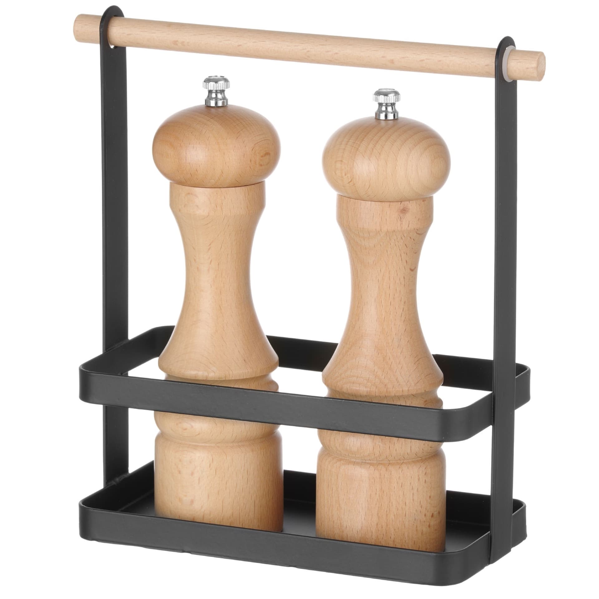 

Organizer koszyk stołowy na przyprawy z drewnianą rączką 23x10x24 cm - Hendi 427040