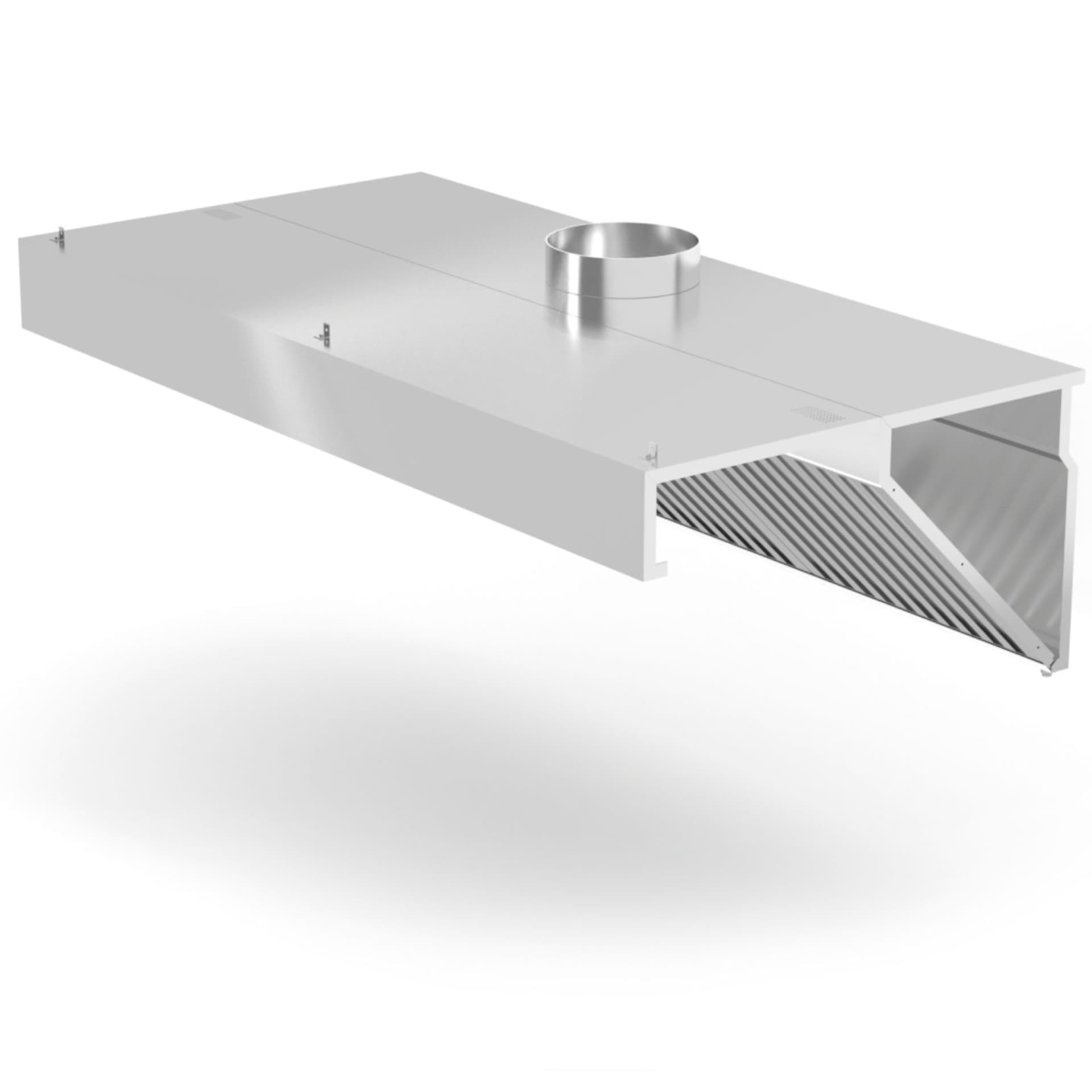 

Okap przyścienny skośny z filtrami labiryntowymi i oświetleniem LED 120x70x45 cm - Hendi 229316