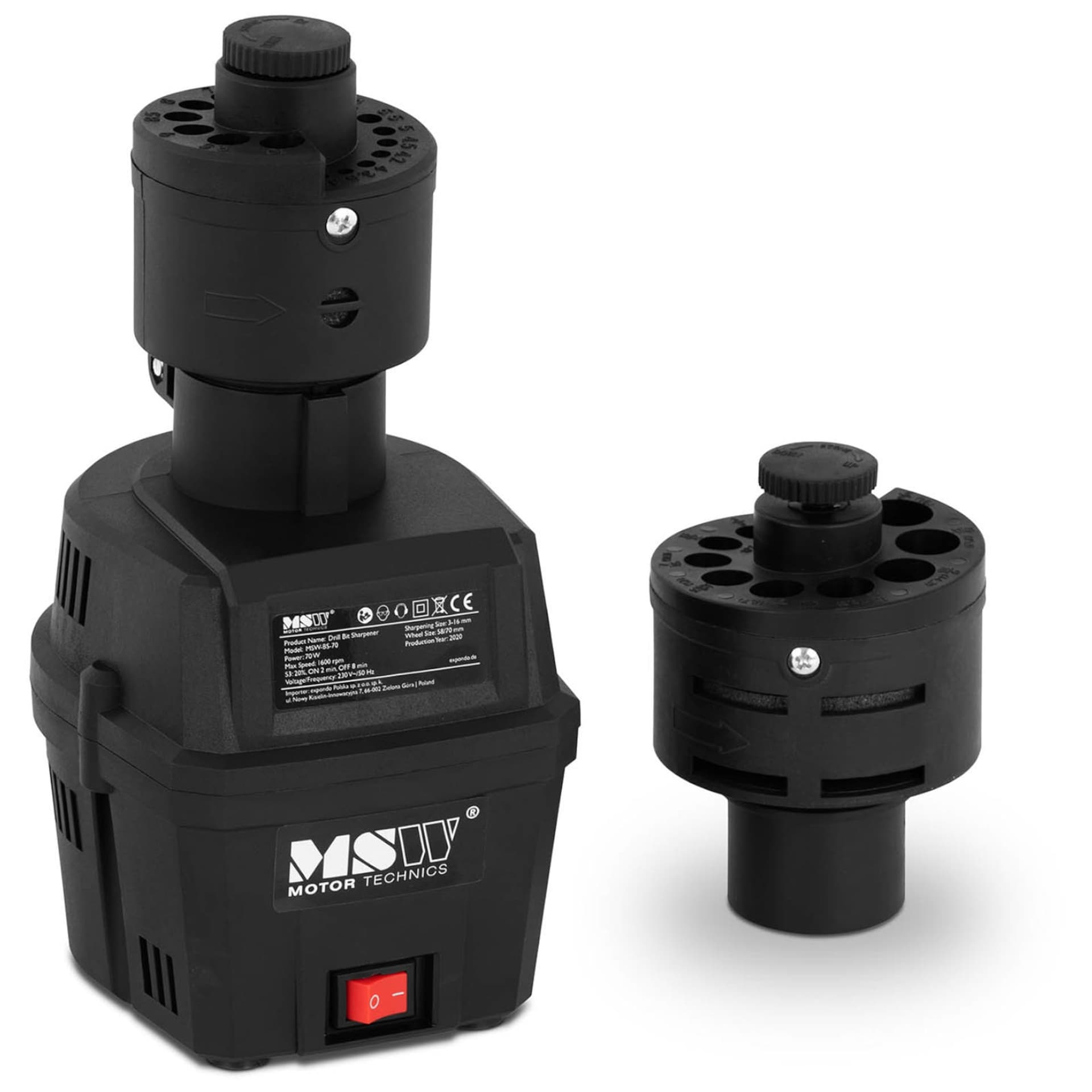 

Ostrzałka ostrzarka do wierteł elektryczna kompaktowa śr. 3-16 mm 70 W