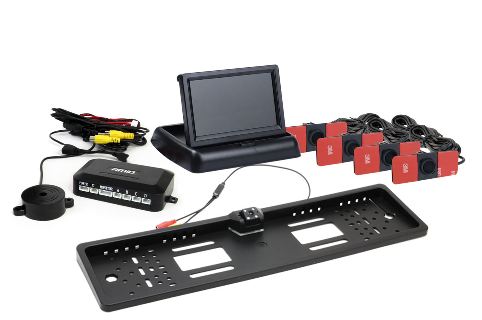 

Zestaw czujników parkowania tft02 4,3" z kamerą hd-402-led 4 sensory czarne wewnętrzne