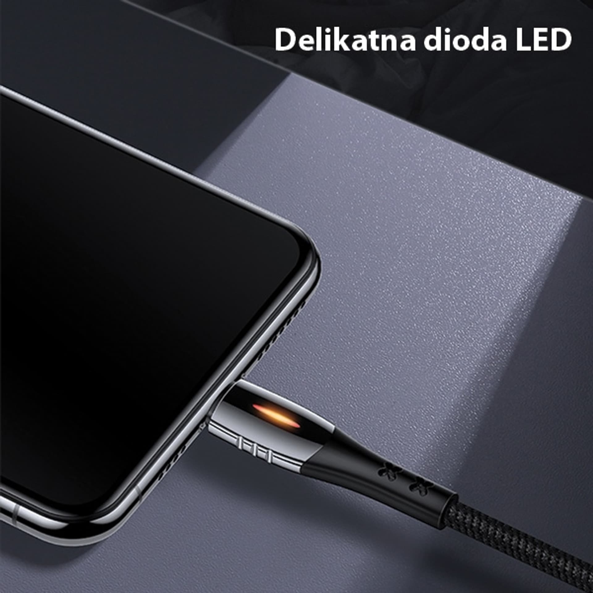 

USAMS Kabel pleciony U-Tone lightning 1.2m Power-off 2A Fast Charging czarny/black SJ344USB01 (US-SJ344)