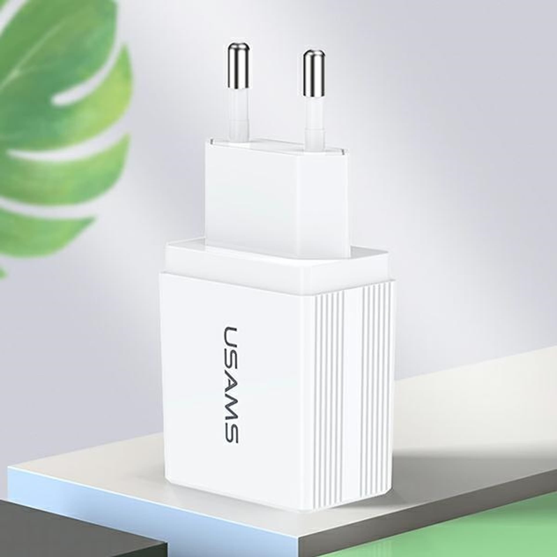 

USAMS Ład. siec. 2xUSB T24 2,1A biały /white (only head) CC90TC01 (US-CC090)