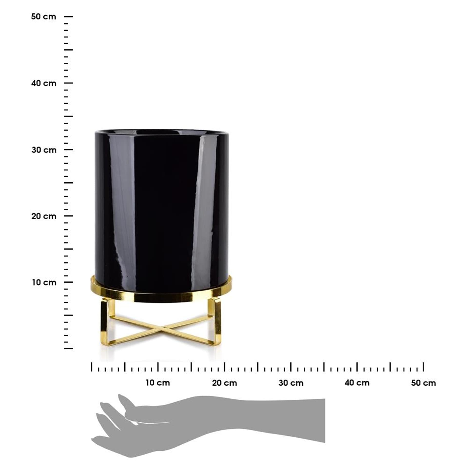 

Doniczka na stojaku Neva Lao Black 33 cm