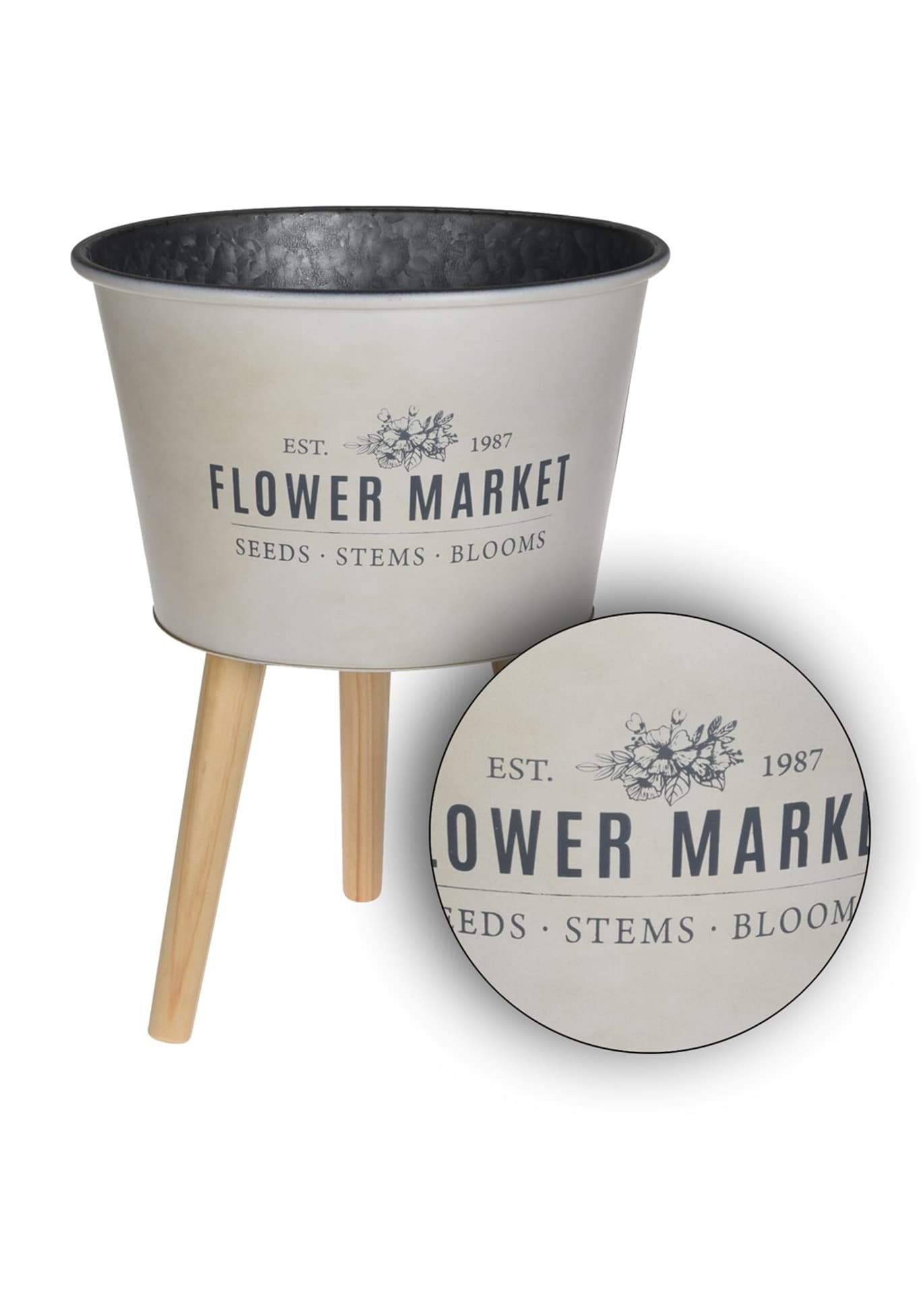 

Osłonka na nóżkach Flower biała 46 cm