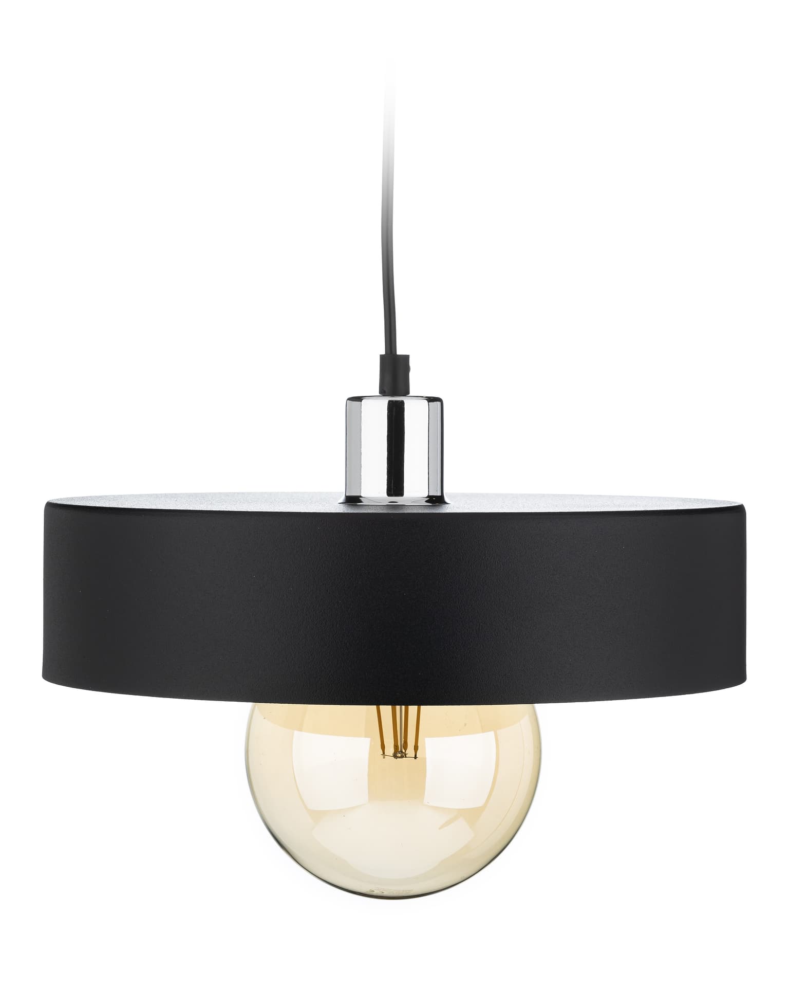 

Lampa wisząca BerlinStil 30cm cz-srebrna