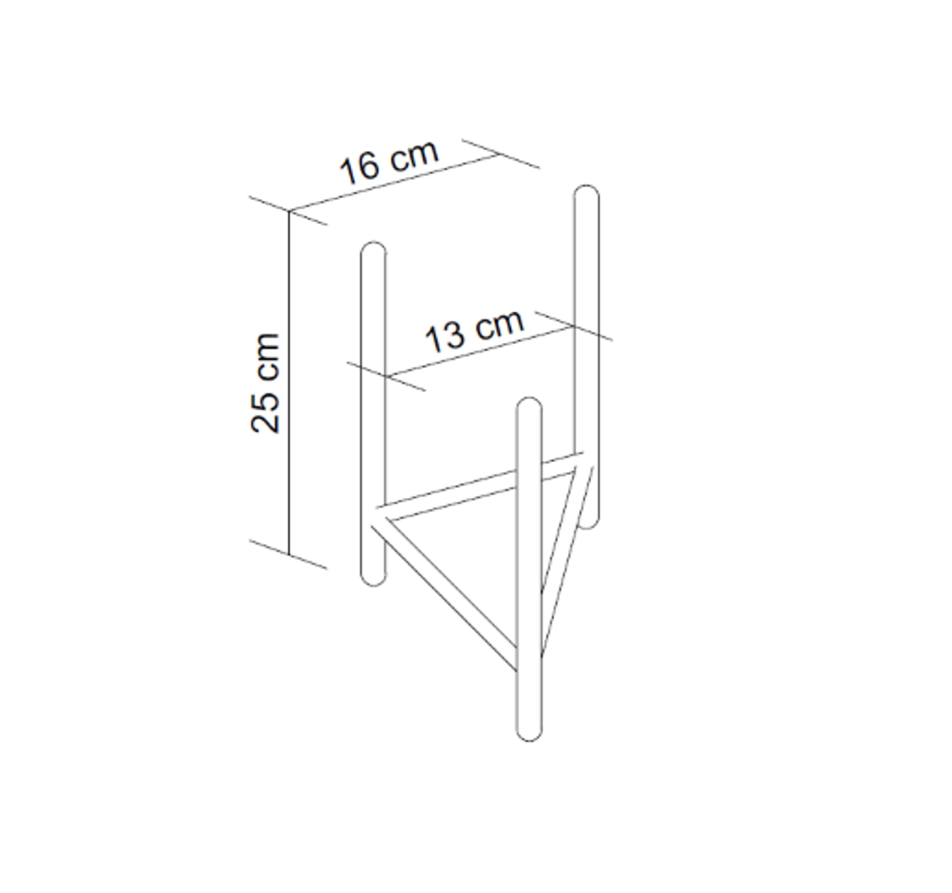 

Stojak na donice Dijon XS Black 13x25