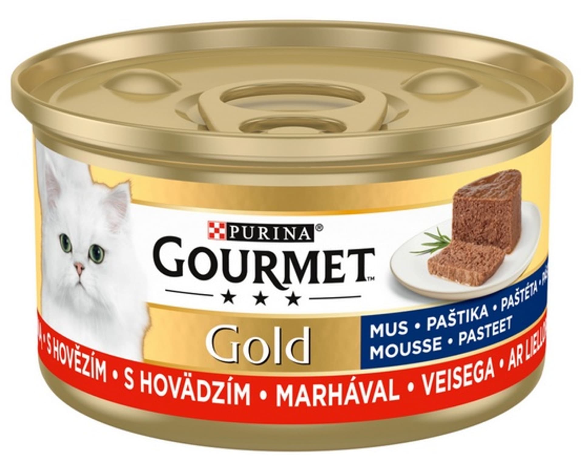 

Gourmet Gold mokra karma dla kota mus z wołowiny 85g