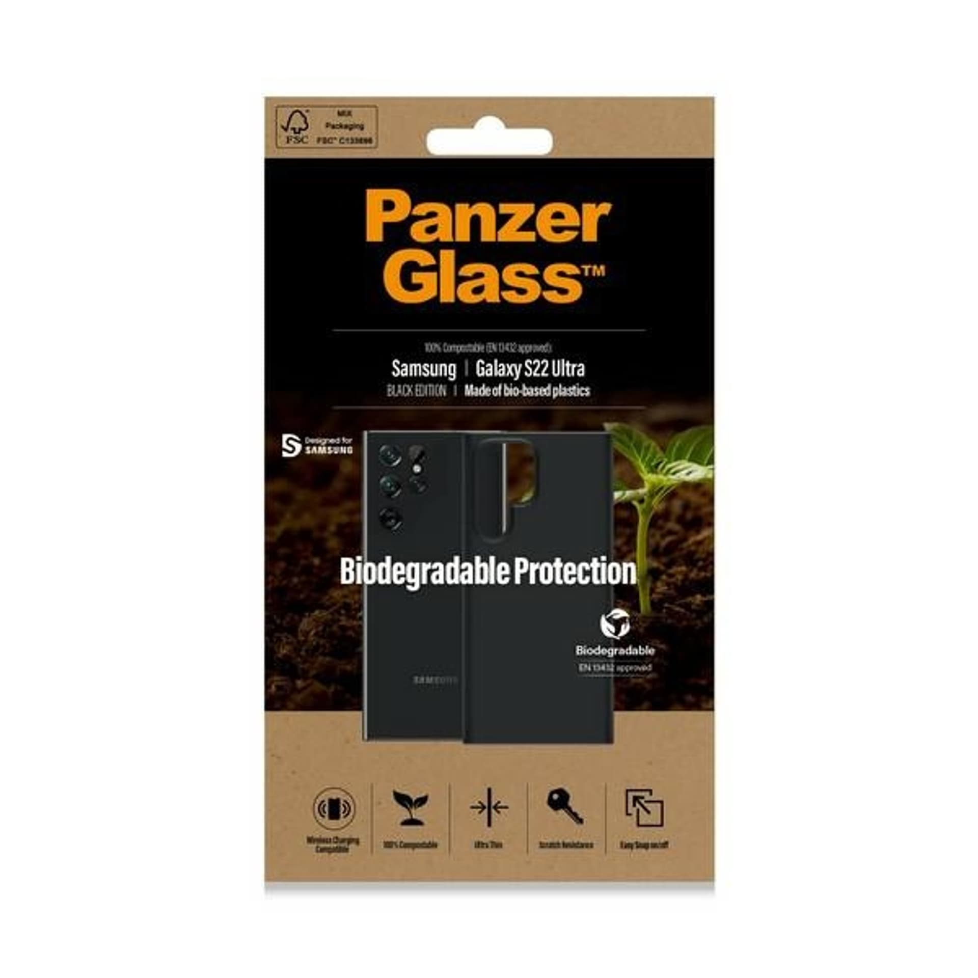 

PanzerGlass BiodegradableCase Sam S22 Ul tra G908 czarny/black