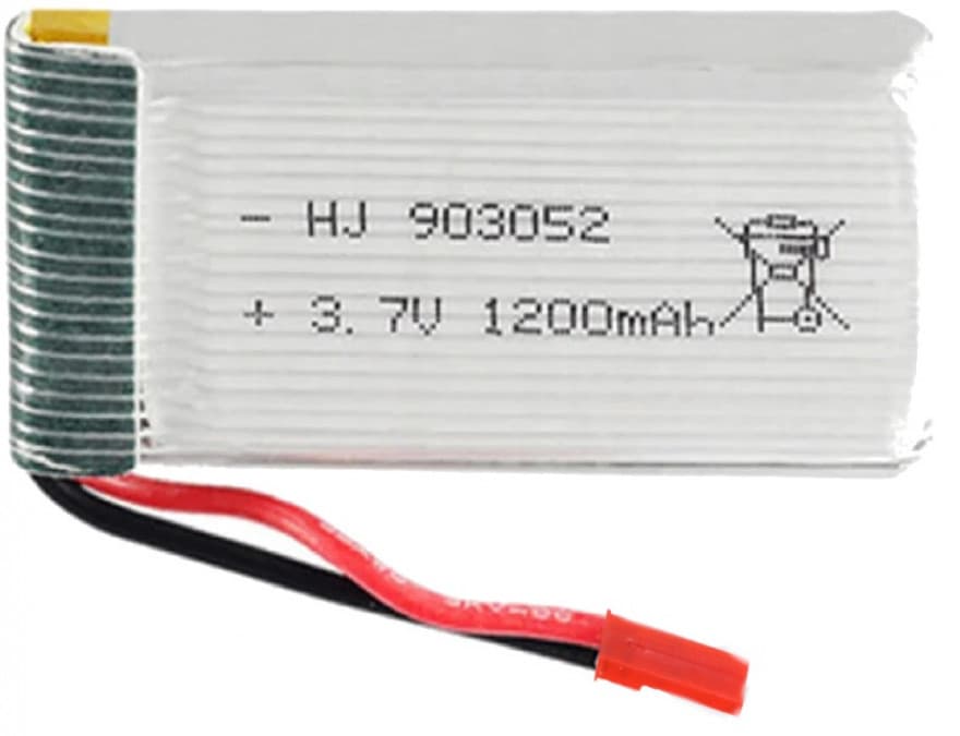 

1200mAh 3.7V LiPo JST