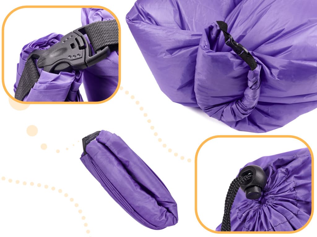

SOFA materac łóżko leżak na powietrze fioletowy 230x70cm