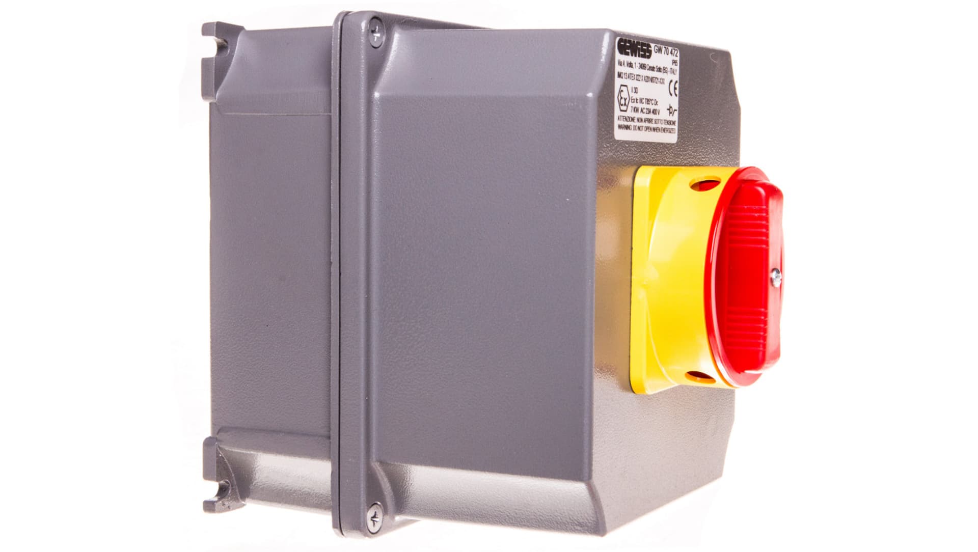 

Łącznik krzywkowy awaryjny 16A 3P ATEX Strefa 22(D) w puszcze aluminiowej GW70472, D) w puszcze aluminiowej gw7047