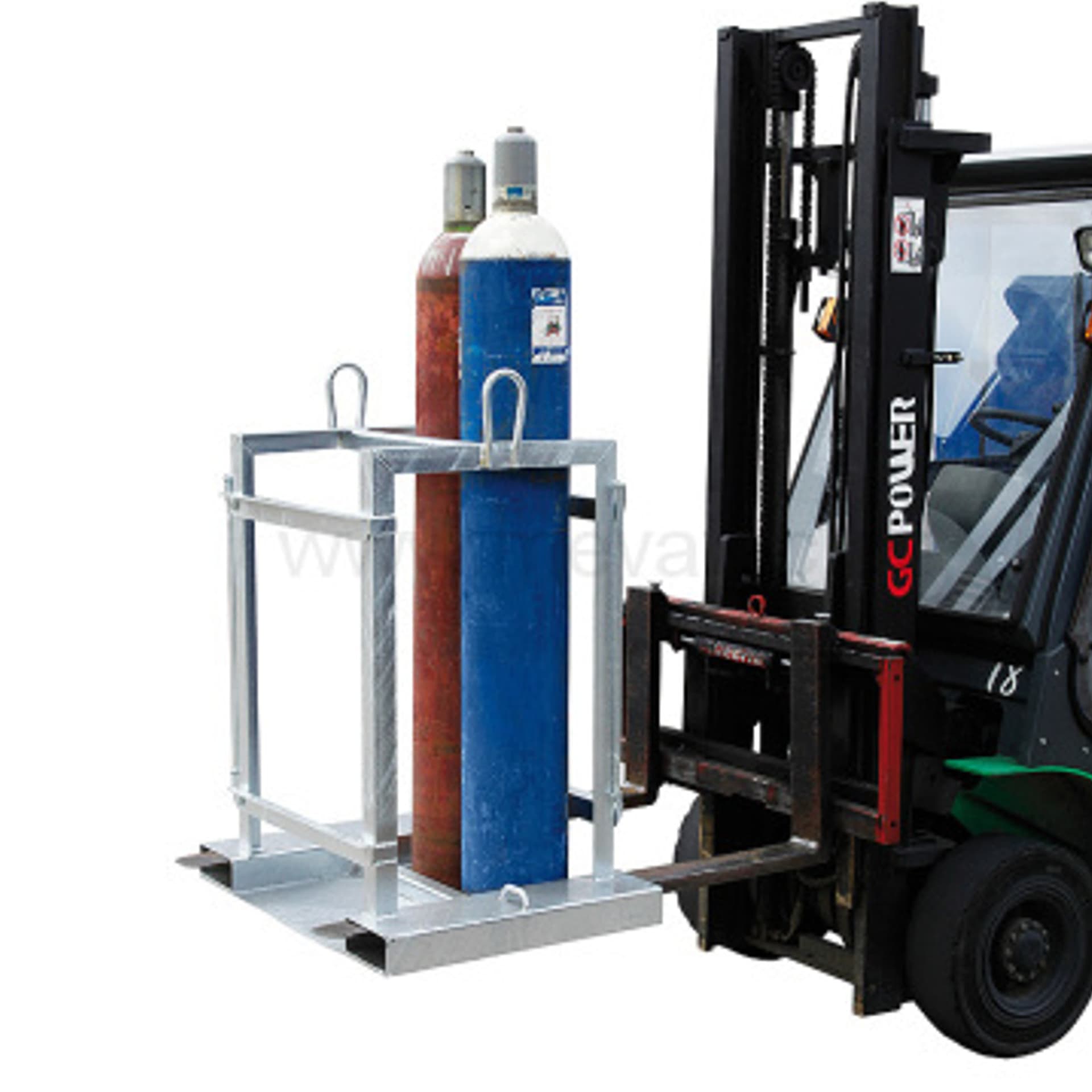 

Paleta do transportu butli gazowych na 4 butle