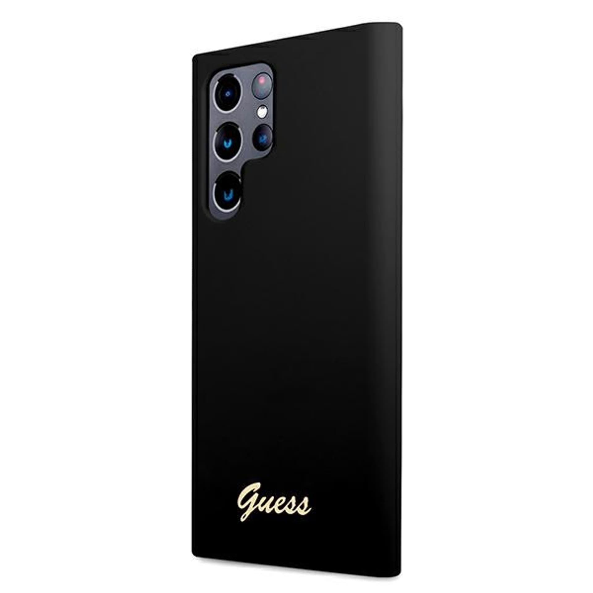 

Guess GUHCS22LLSLMGBK S22 Ultra S908 czarny/black hardcase Silicone Script Metal Logo
