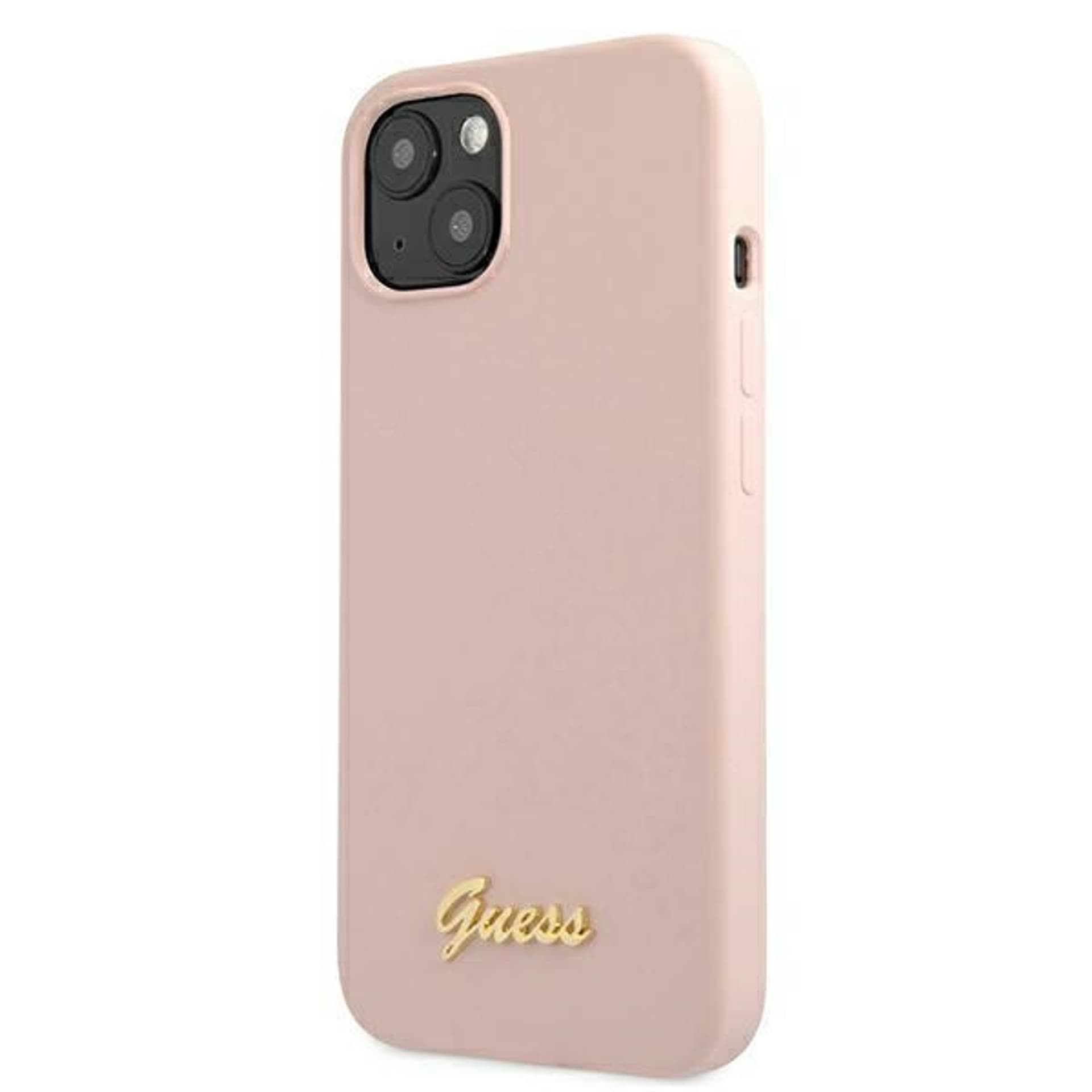 

Guess Silicone Script MagSafe - Etui iPhone 13 (różowy)