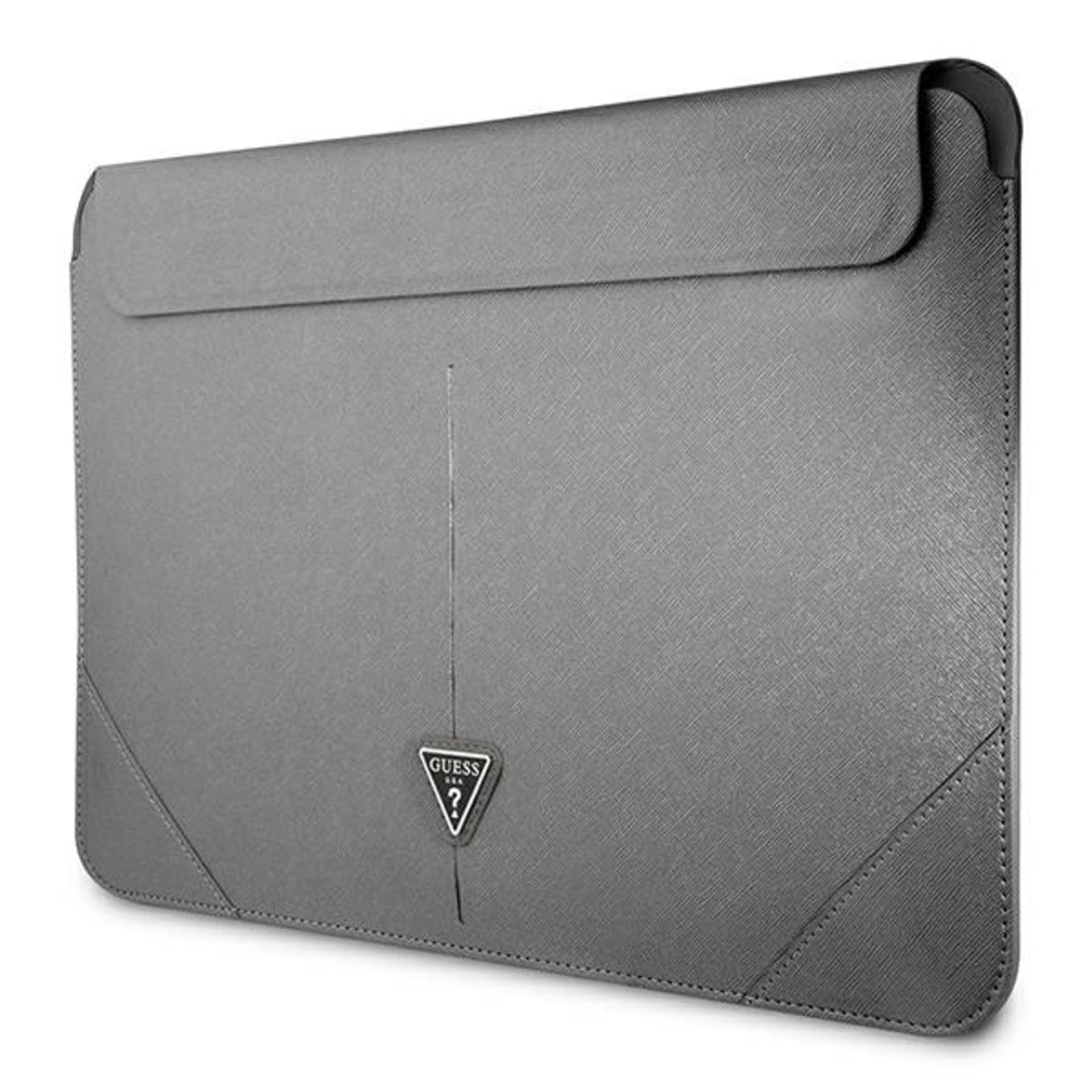 

Guess Sleeve GUCS16PSATLG 16" srebrny /silver Saffiano Triangle Logo
