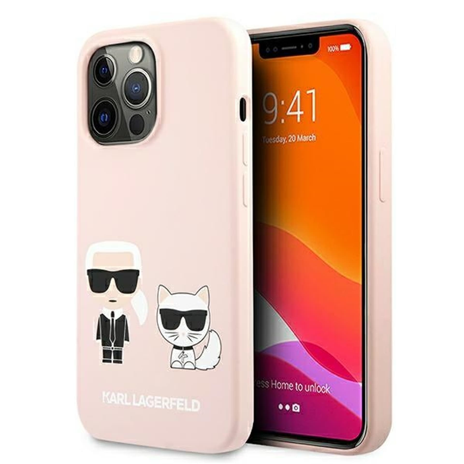 

Karl Lagerfeld Slilicone Karl & Choupette Magsafe - Etui iPhone 13 Pro Max (różowy)