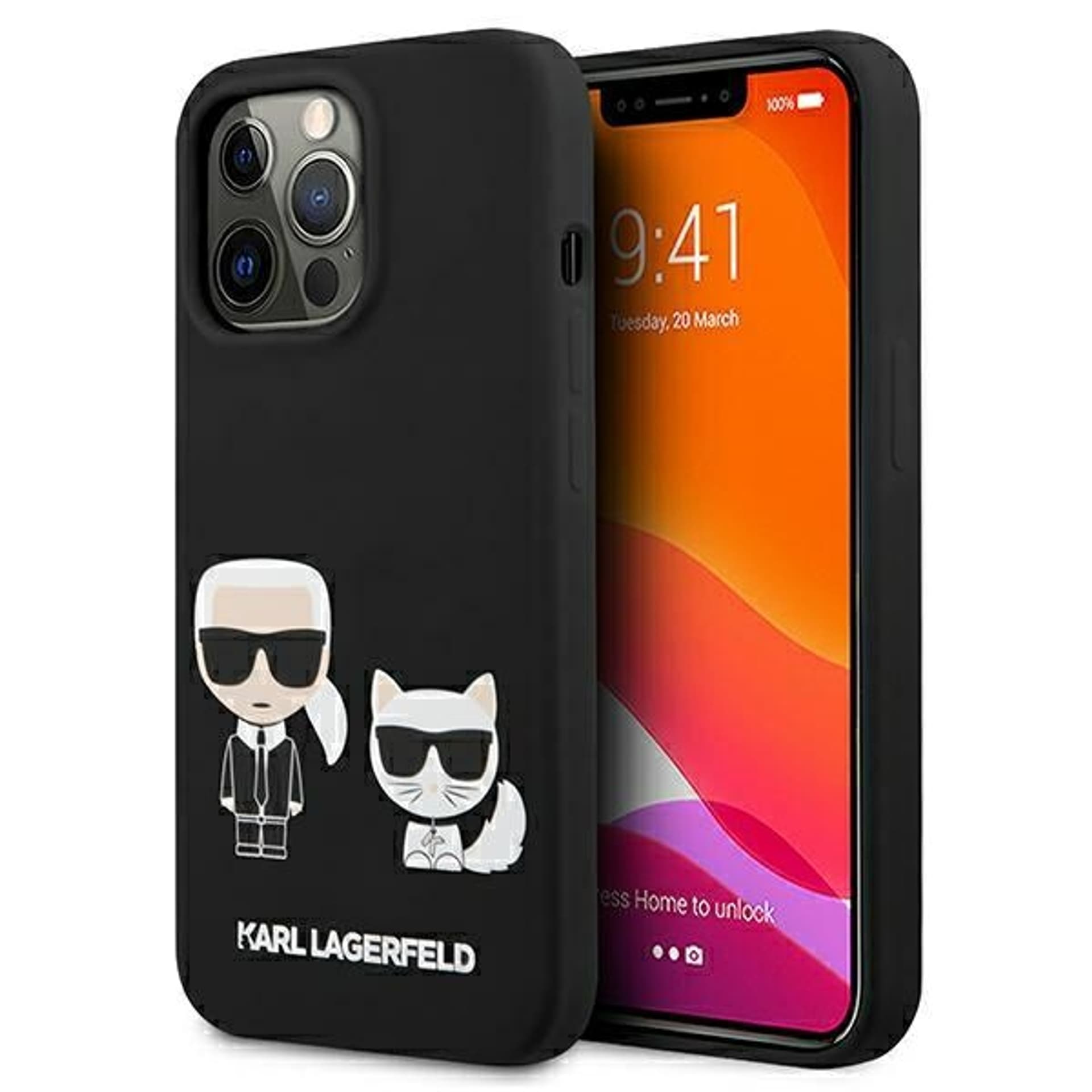 

Karl Lagerfeld Slilicone Karl & Choupette Magsafe - Etui iPhone 13 Pro (czarny)