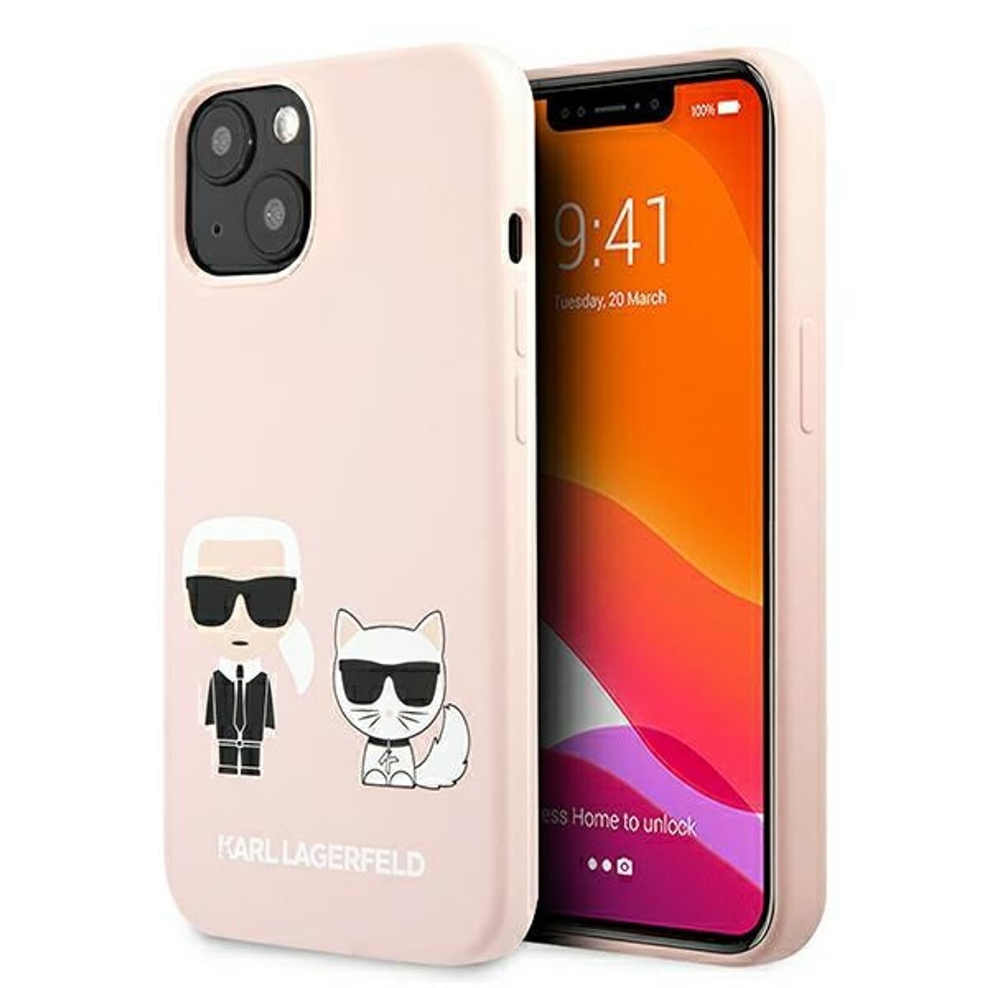 

Karl Lagerfeld Slilicone Karl & Choupette Magsafe - Etui iPhone 13 (różowy)