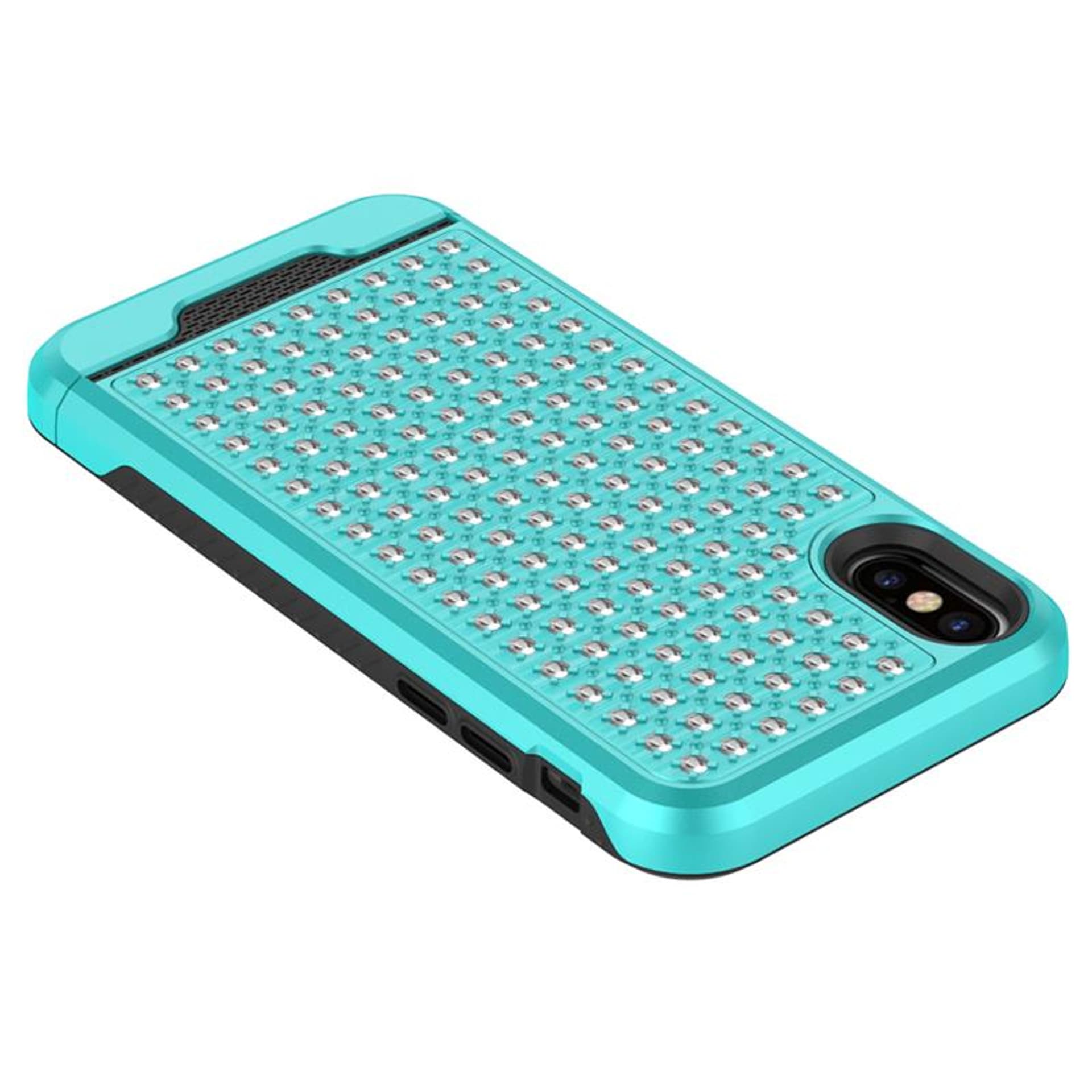 

Zizo Star Diamond Hybrid Cover - Etui iPhone X (Teal/Black)