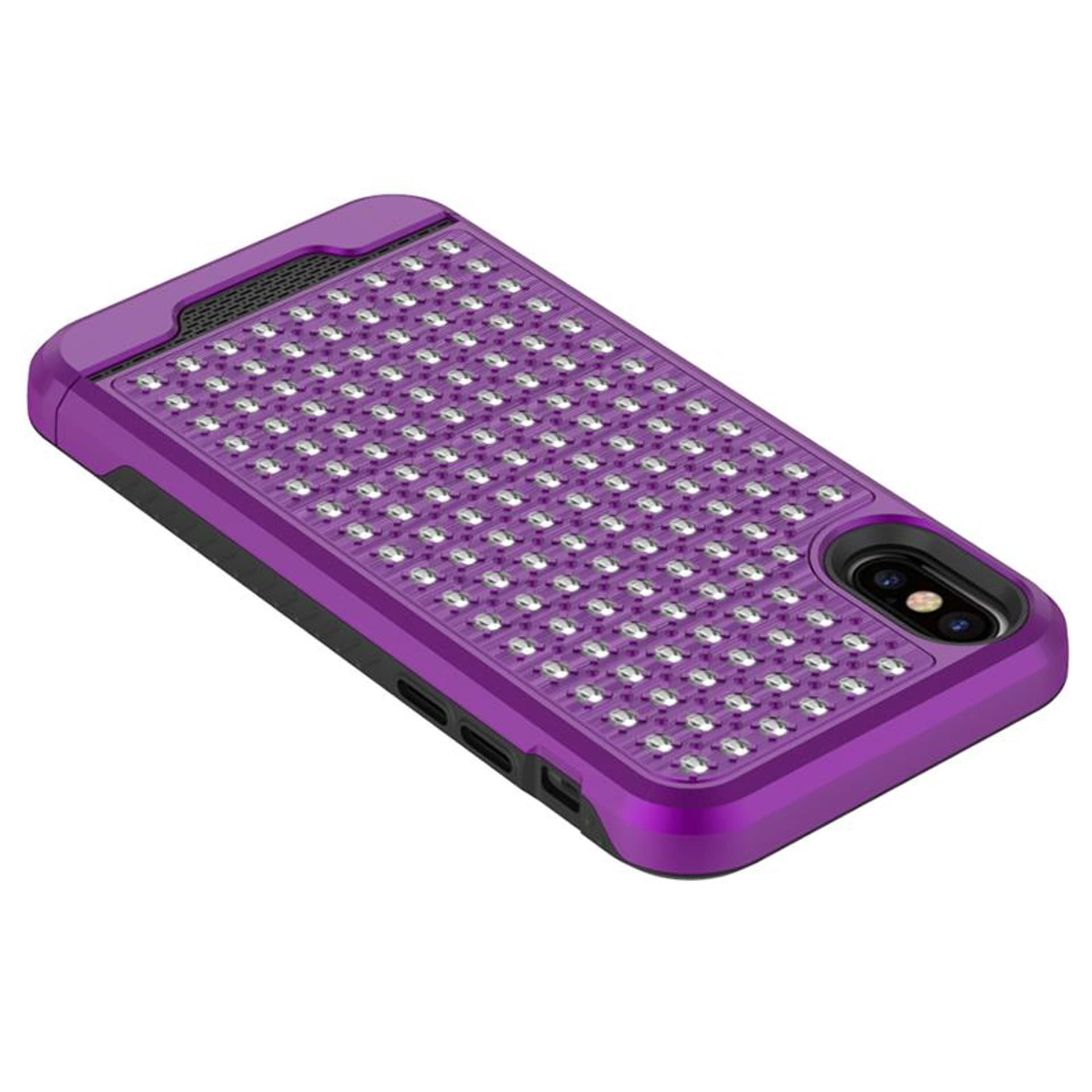 

Zizo Star Diamond Hybrid Cover - Etui iPhone X (Purple/Black)