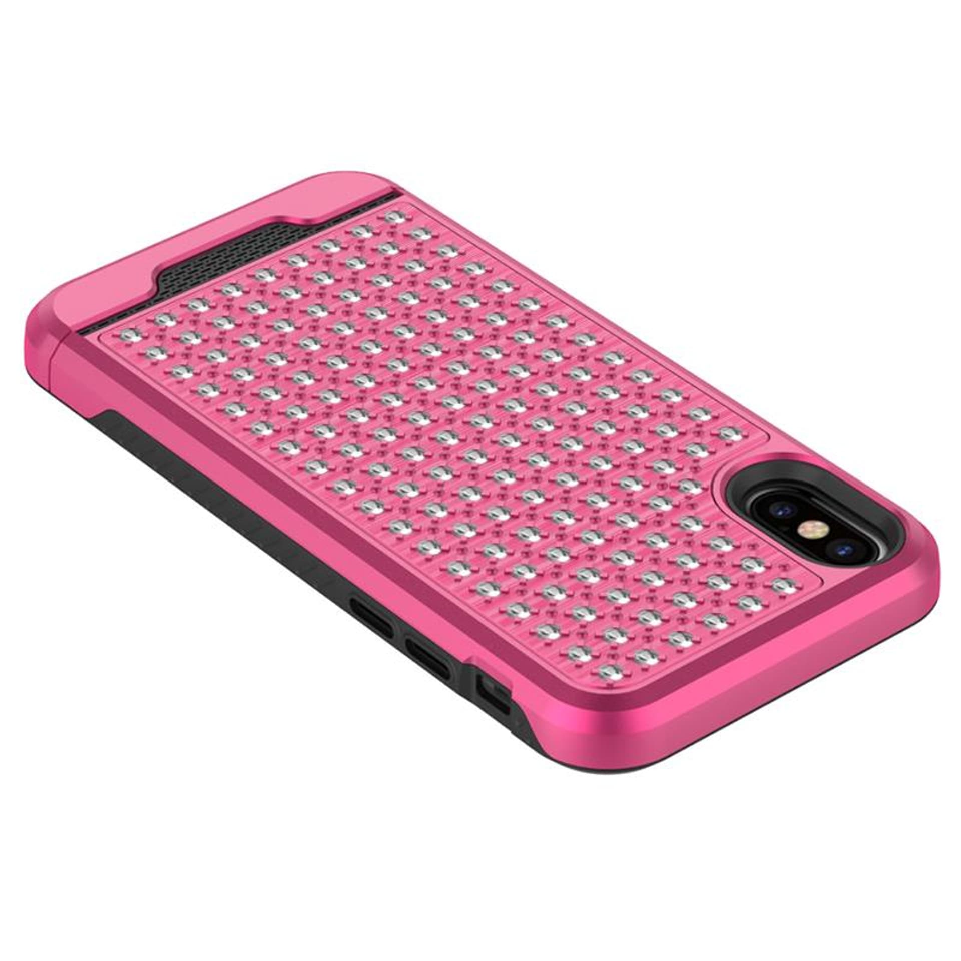 

Zizo Star Diamond Hybrid Cover - Etui iPhone X (Pink/Black)