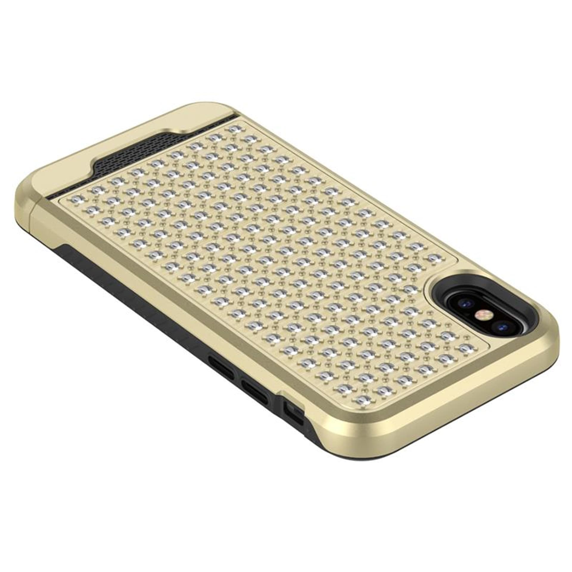 

Zizo Star Diamond Hybrid Cover - Etui iPhone X (Gold/Black)