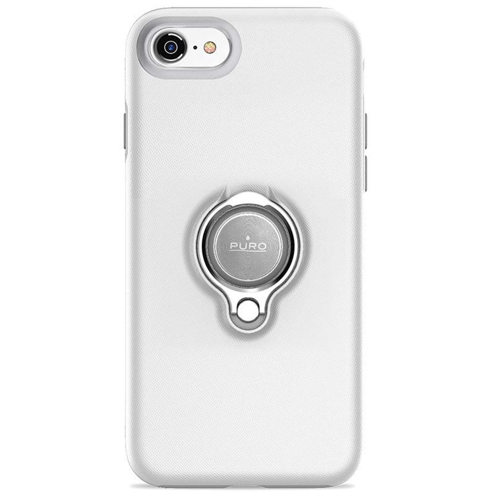 

PURO Magnet Ring Cover - Etui iPhone SE (2022 / 2020) / 8 / 7 z magnetycznym uchwytem na palec (biały)
