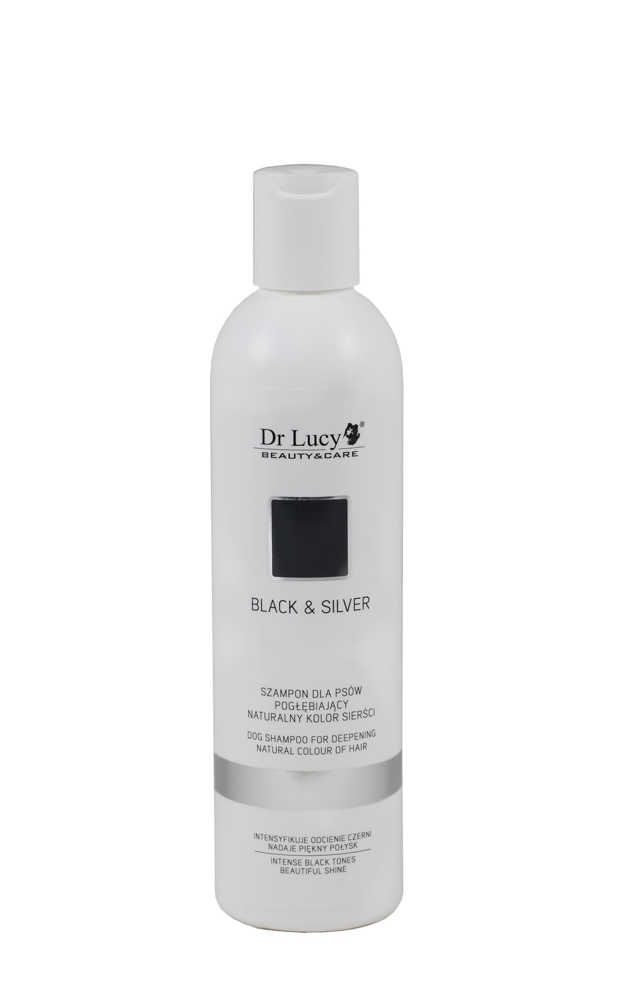 

DR LUCY Szampon przeznaczony do pielęgnacji psów o sierści czarnej, błękitnej, grafitowej i srebrnej [SILVER AND BLACK] 250ml