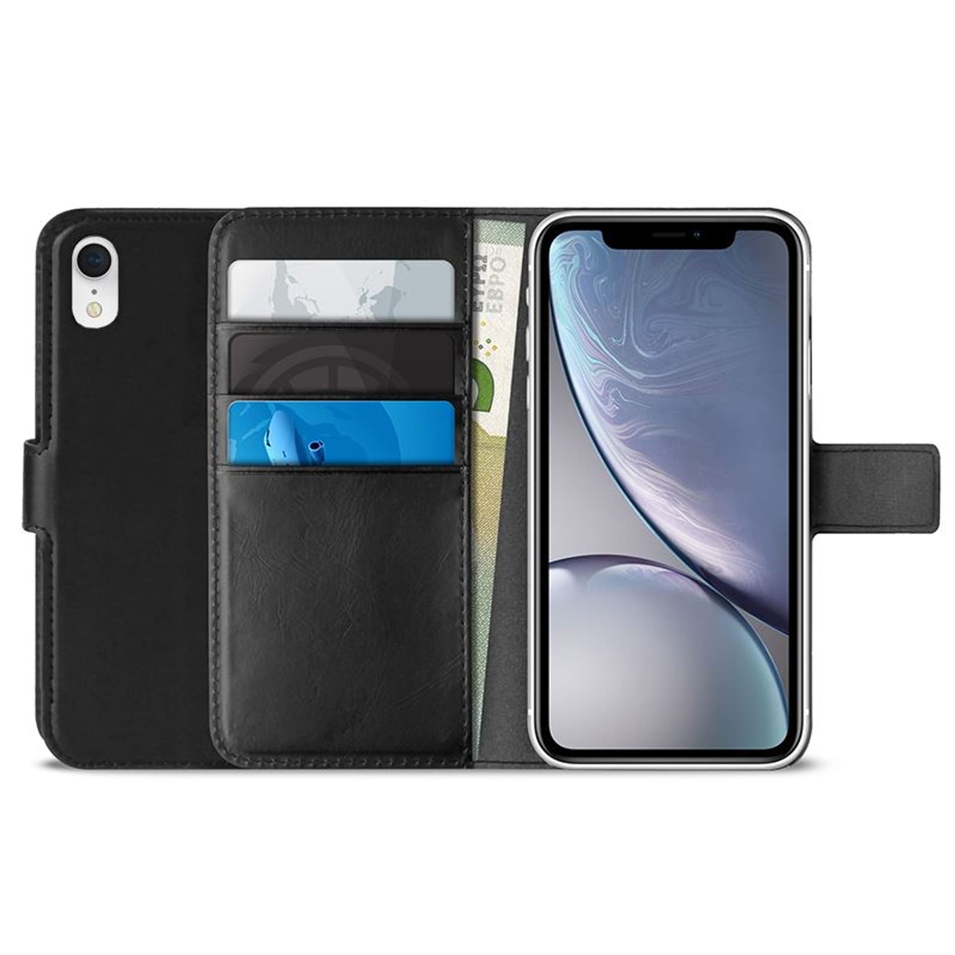 

Puro Booklet Wallet iPhone Xr czarny /black z kiesz.+stand IPCX61BOOKC4BLK