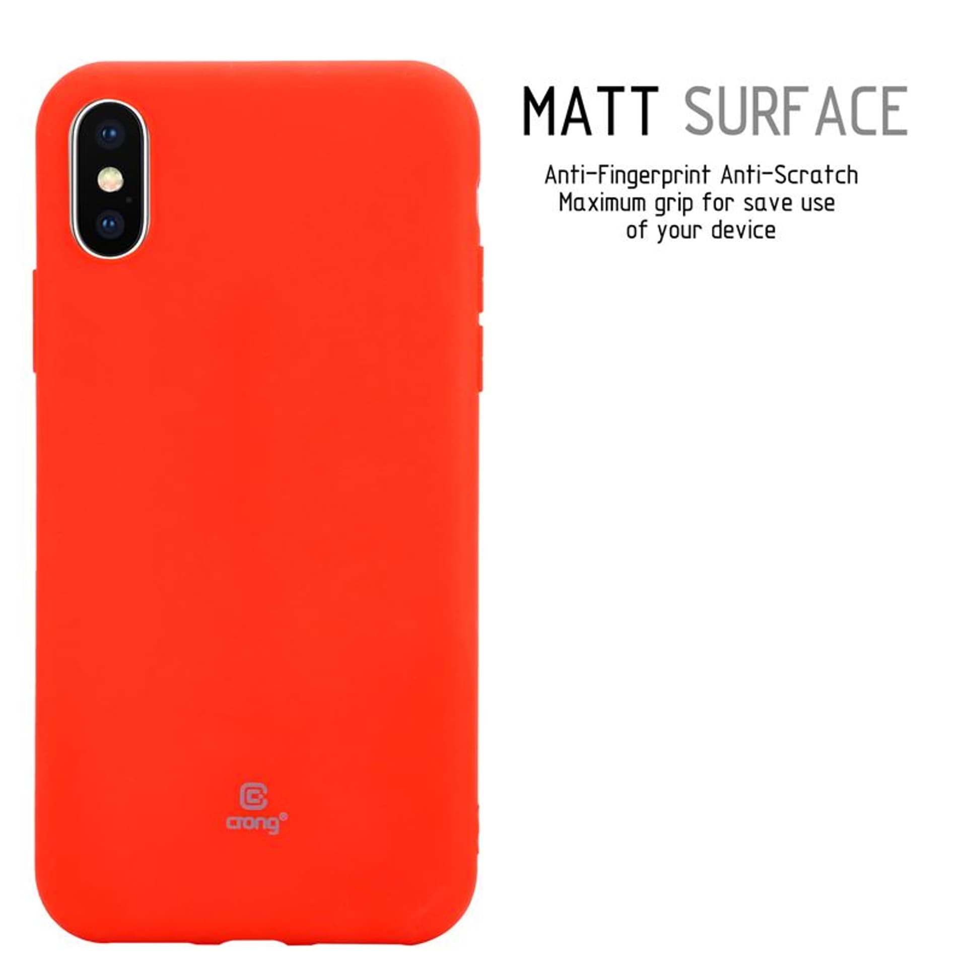

Crong Soft Skin Cover - Etui iPhone Xs / X (czerwony)
