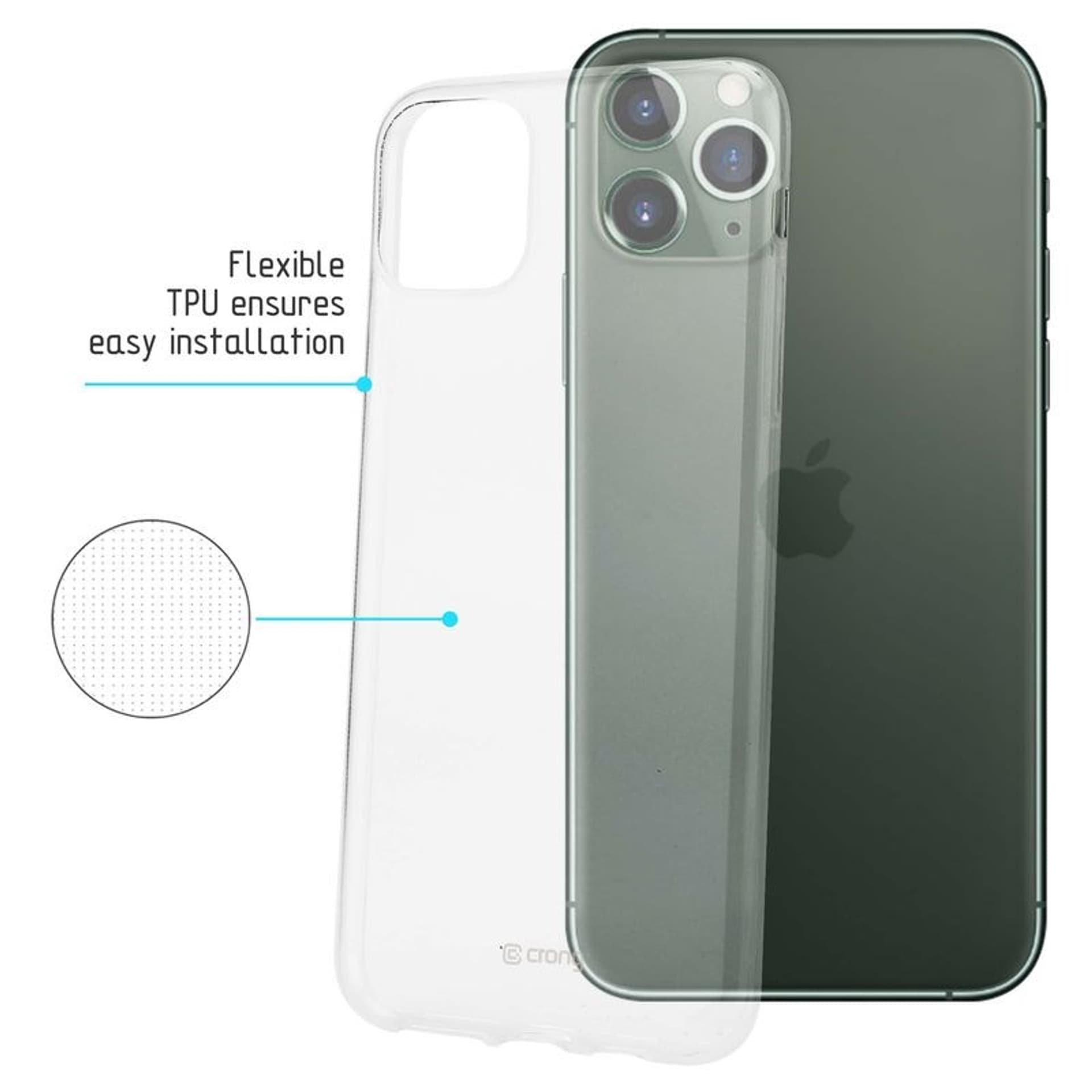 

Crong Crystal Slim Cover - Etui iPhone 11 Pro (przezroczysty)