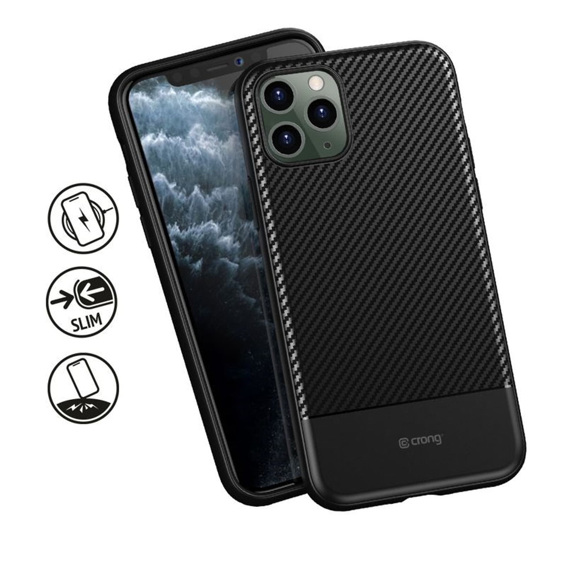 

Crong Prestige Carbon Cover - Etui iPhone 11 Pro (czarny)