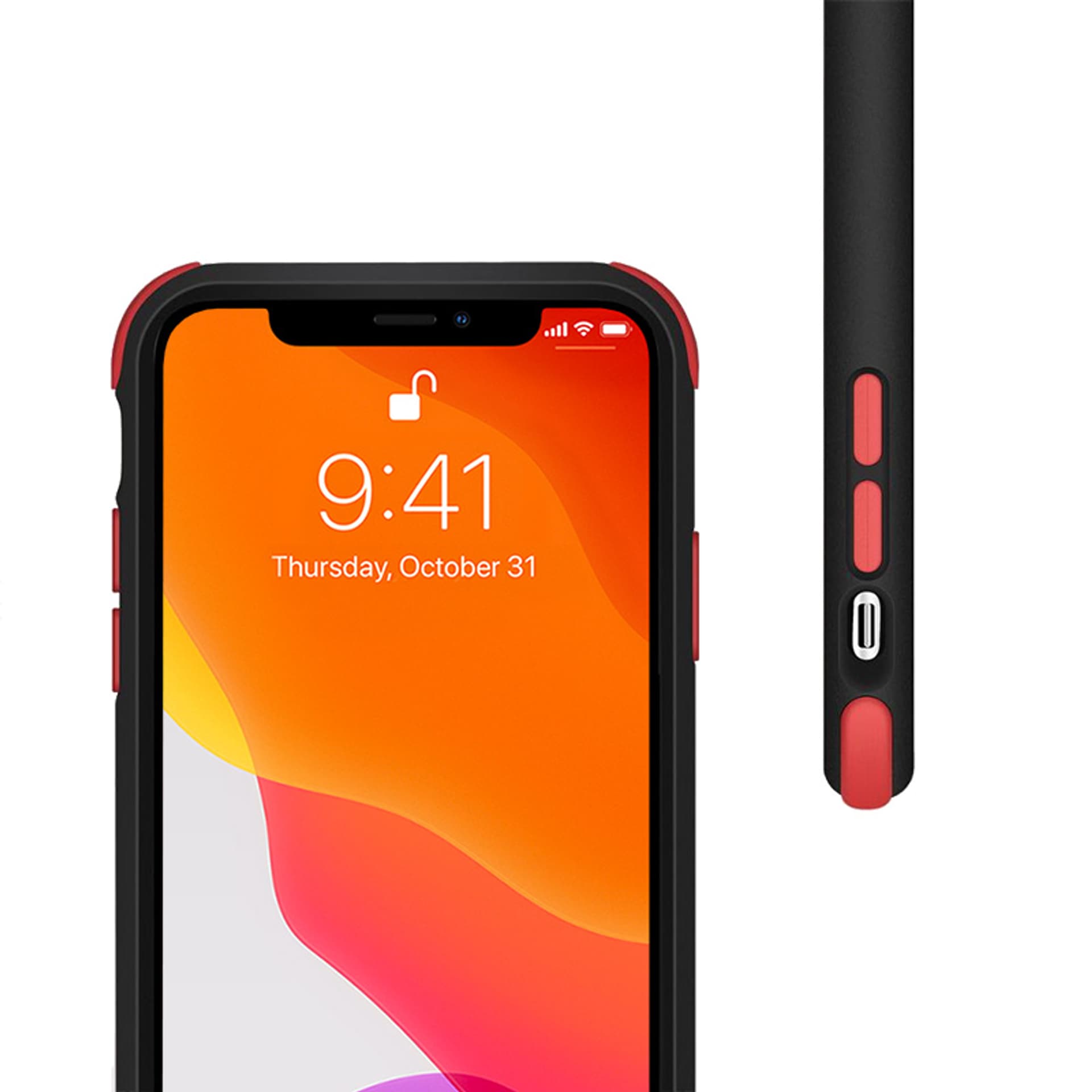 

Crong Trace Clear Cover - Etui iPhone 11 Pro (czarny/czerwony)
