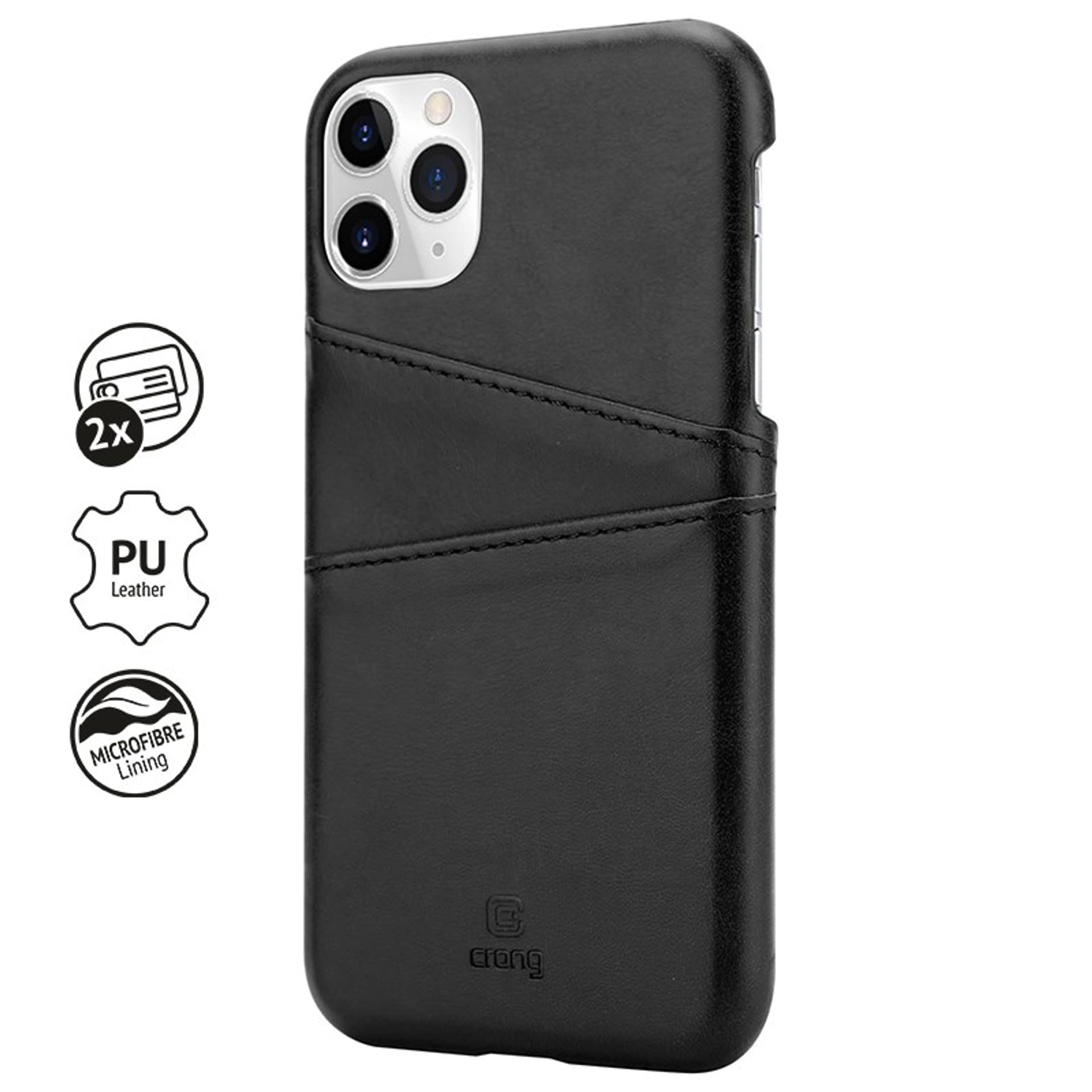 

Crong Neat Cover - Etui iPhone 11 Pro z kieszeniami (czarny)