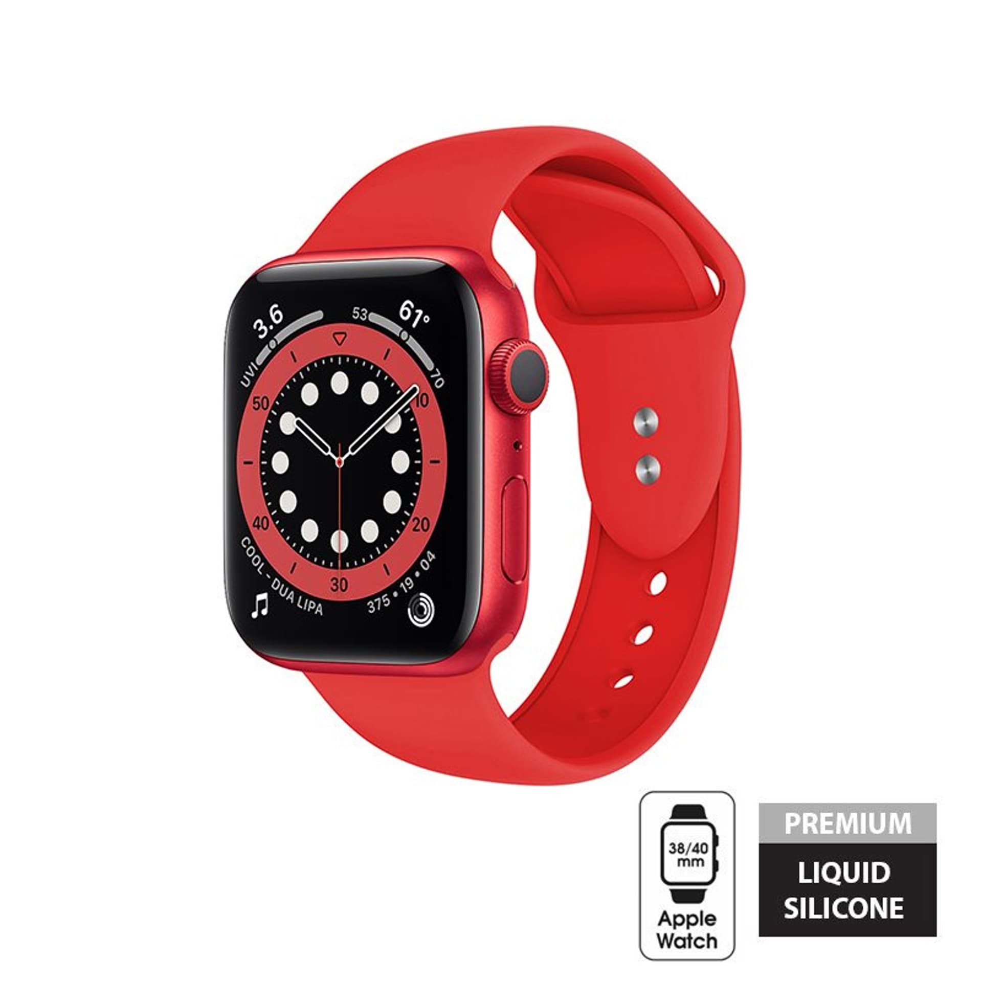 

Crong Liquid - Pasek do Apple Watch 38/40/41 mm (czerwony)