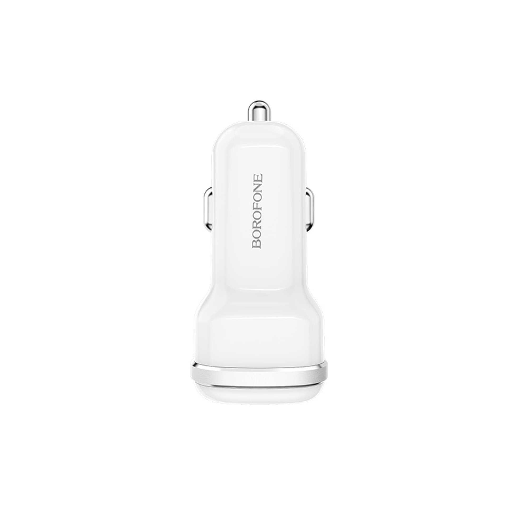 

Borofone - ładowarka samochodowa 2x USB, biały