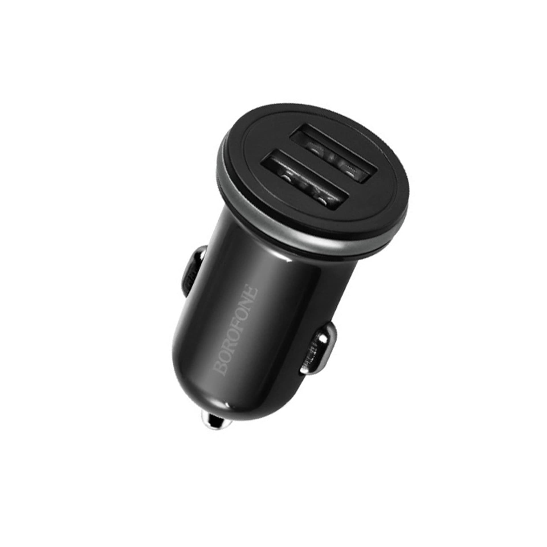 

Borofone - ładowarka samochodowa 2x USB, czarny