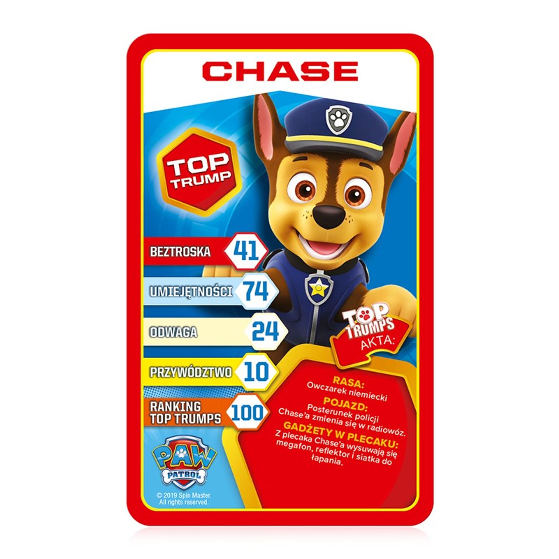 

Paw Patrol - Gra Karciana Top Trumps