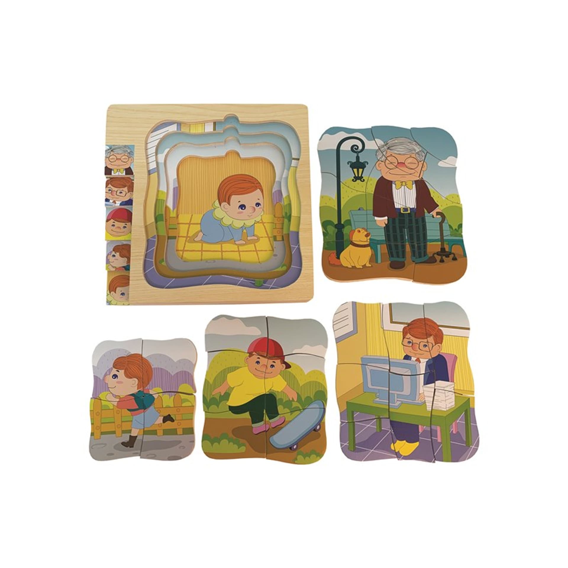 

Top Bright - Puzzle warstwowe dziadek, okulary