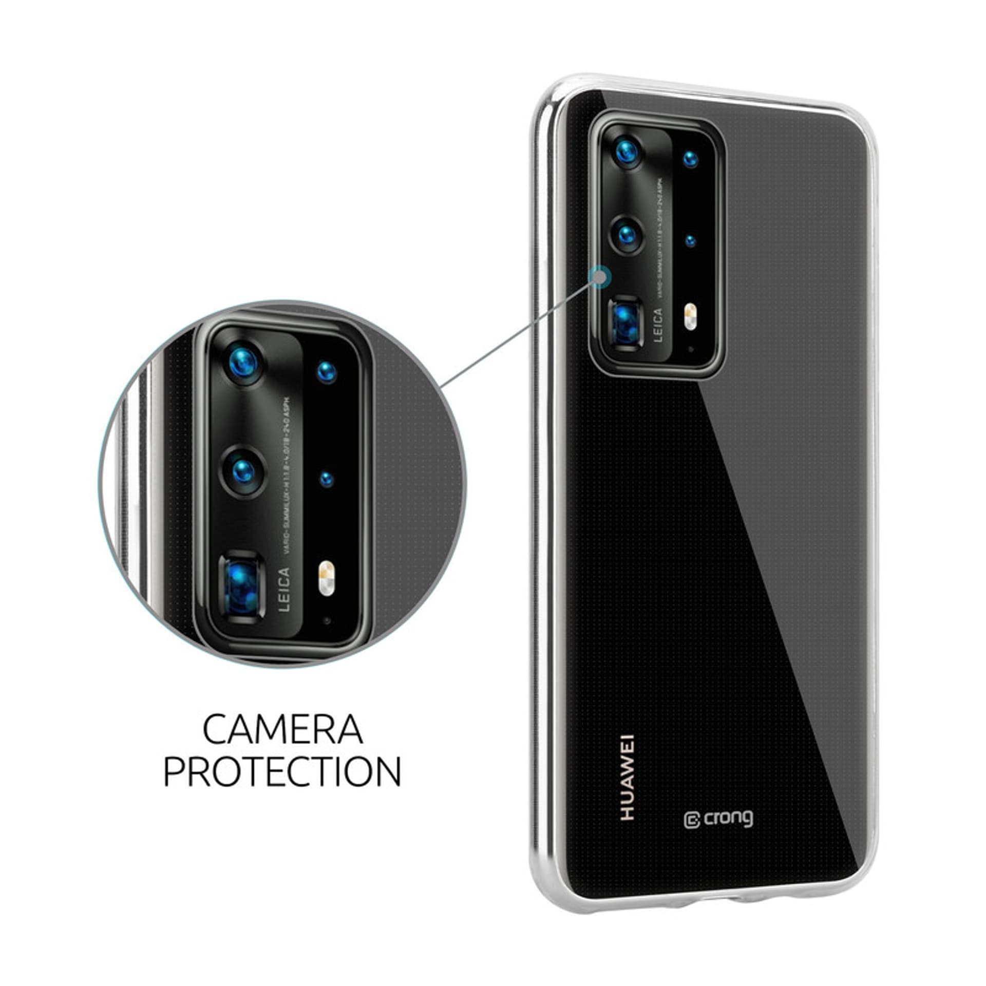 

Crong Crystal Slim Cover - Etui Huawei P40 Pro (przezroczysty)