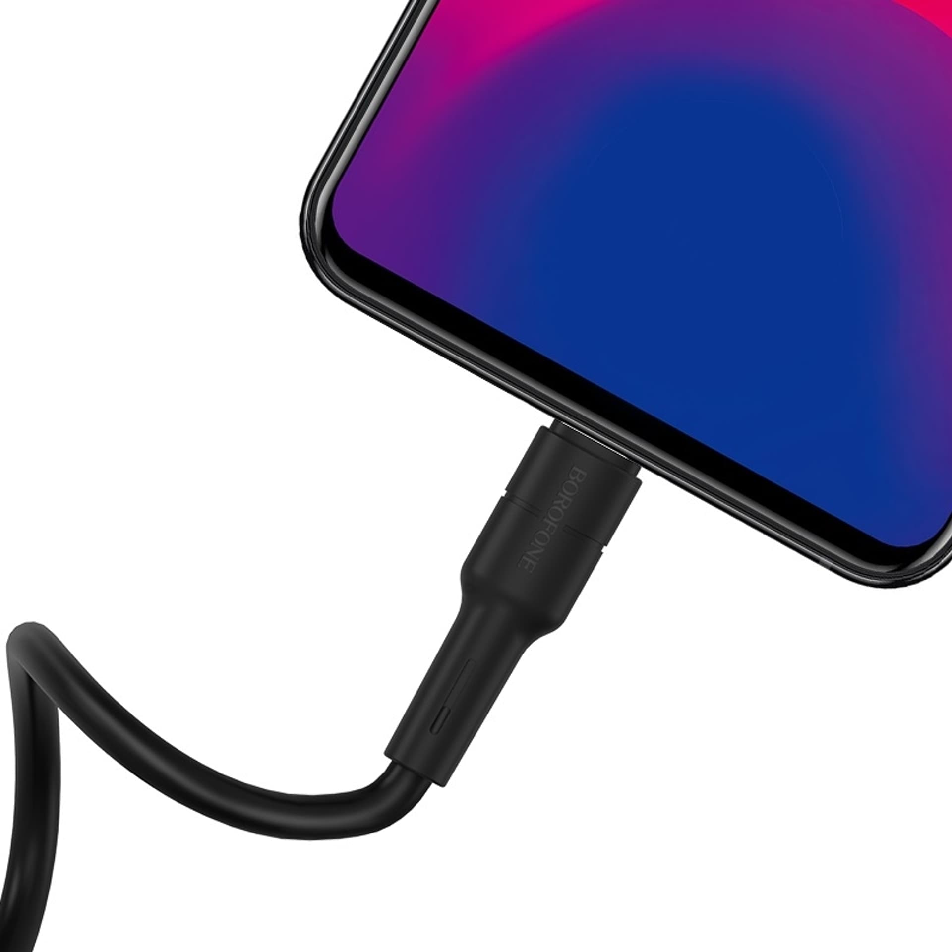 

Borofone Silicone - kabel połączeniowy USB do microUSB 1m (czarny)