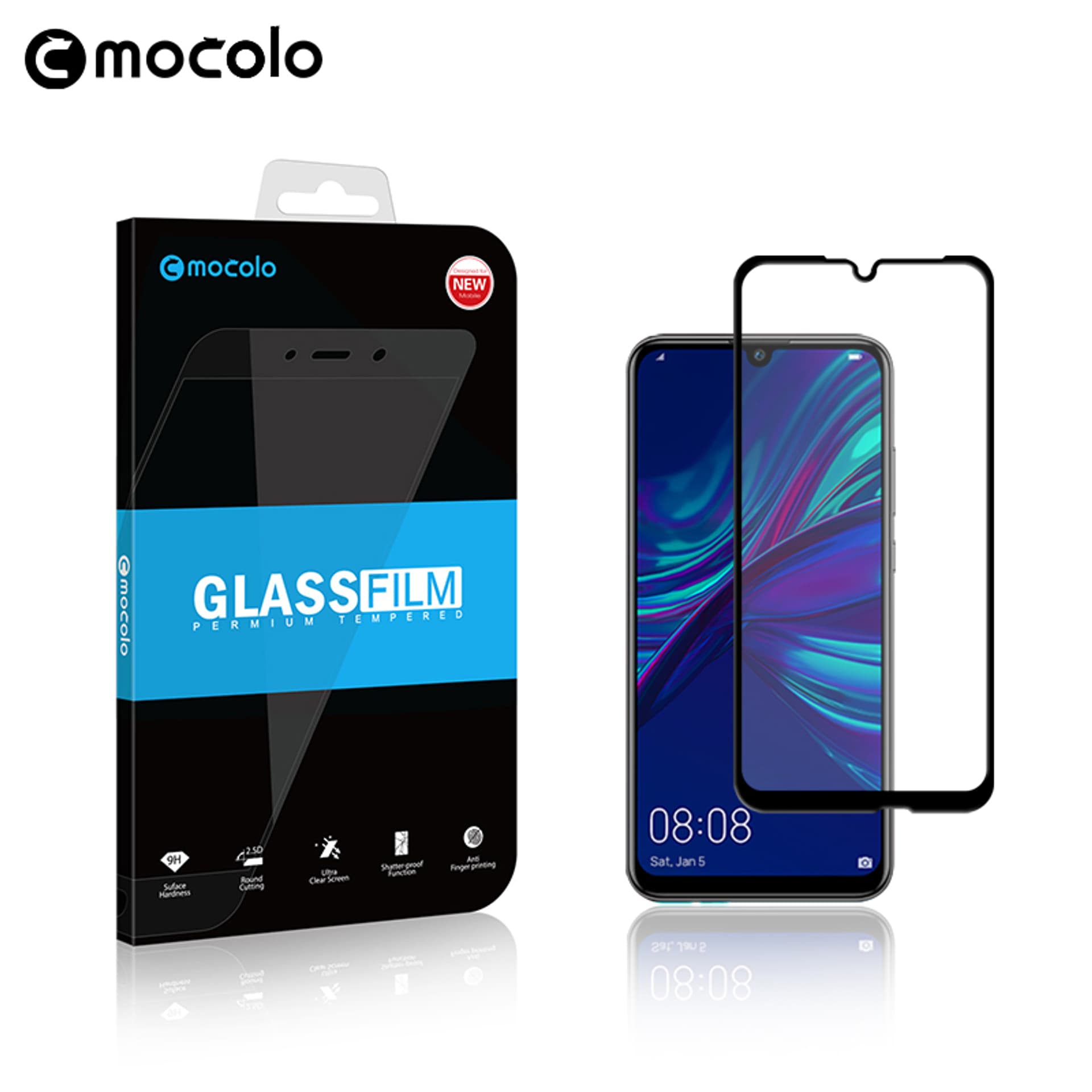 

Mocolo 3D 9H Full Glue - Szkło ochronne na cały ekran Huawei P smart 2019 / Honor 10 Lite (Black)