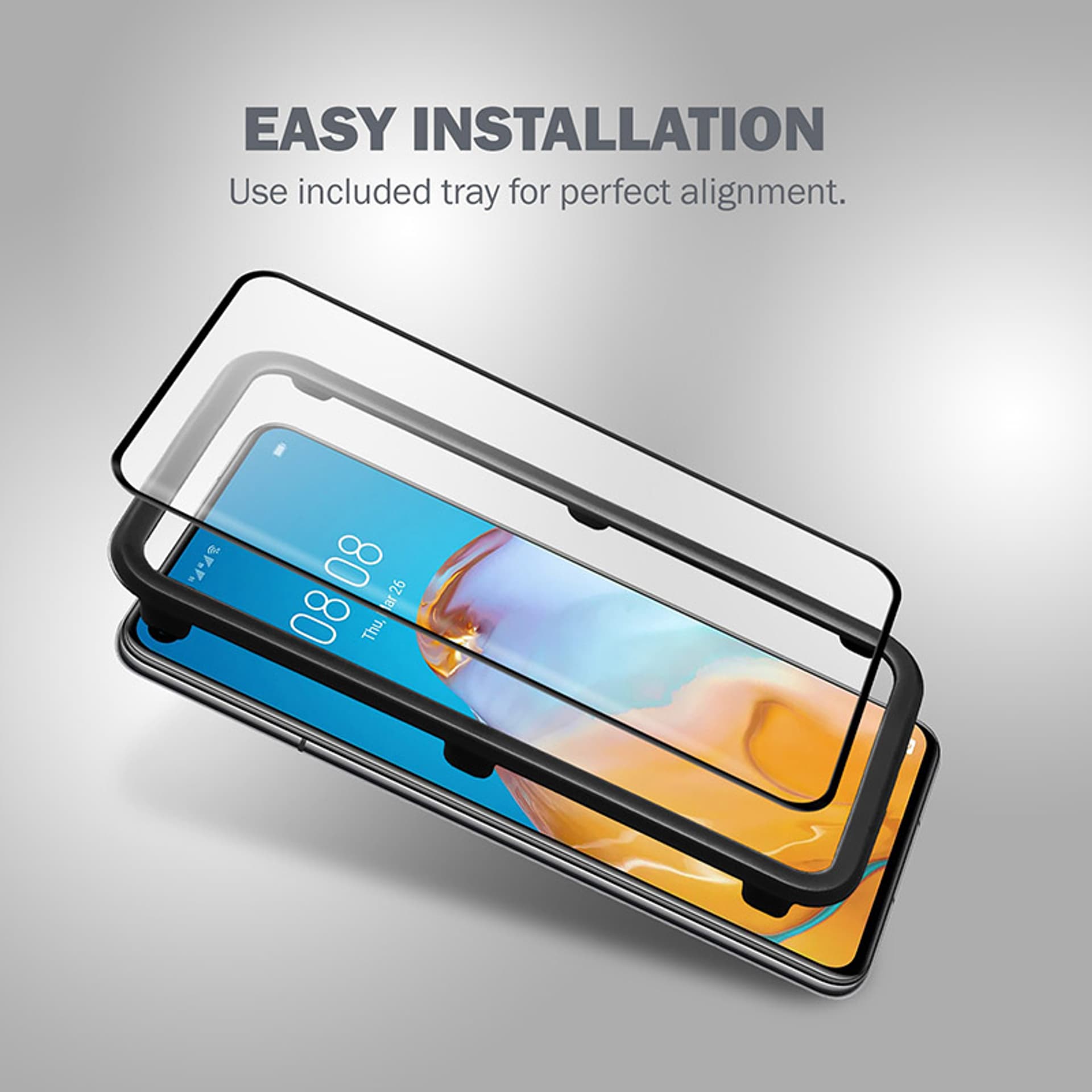 

Crong 3D Armour Glass – Szkło hartowane 9H na cały ekran Huawei P40 + ramka instalacyjna
