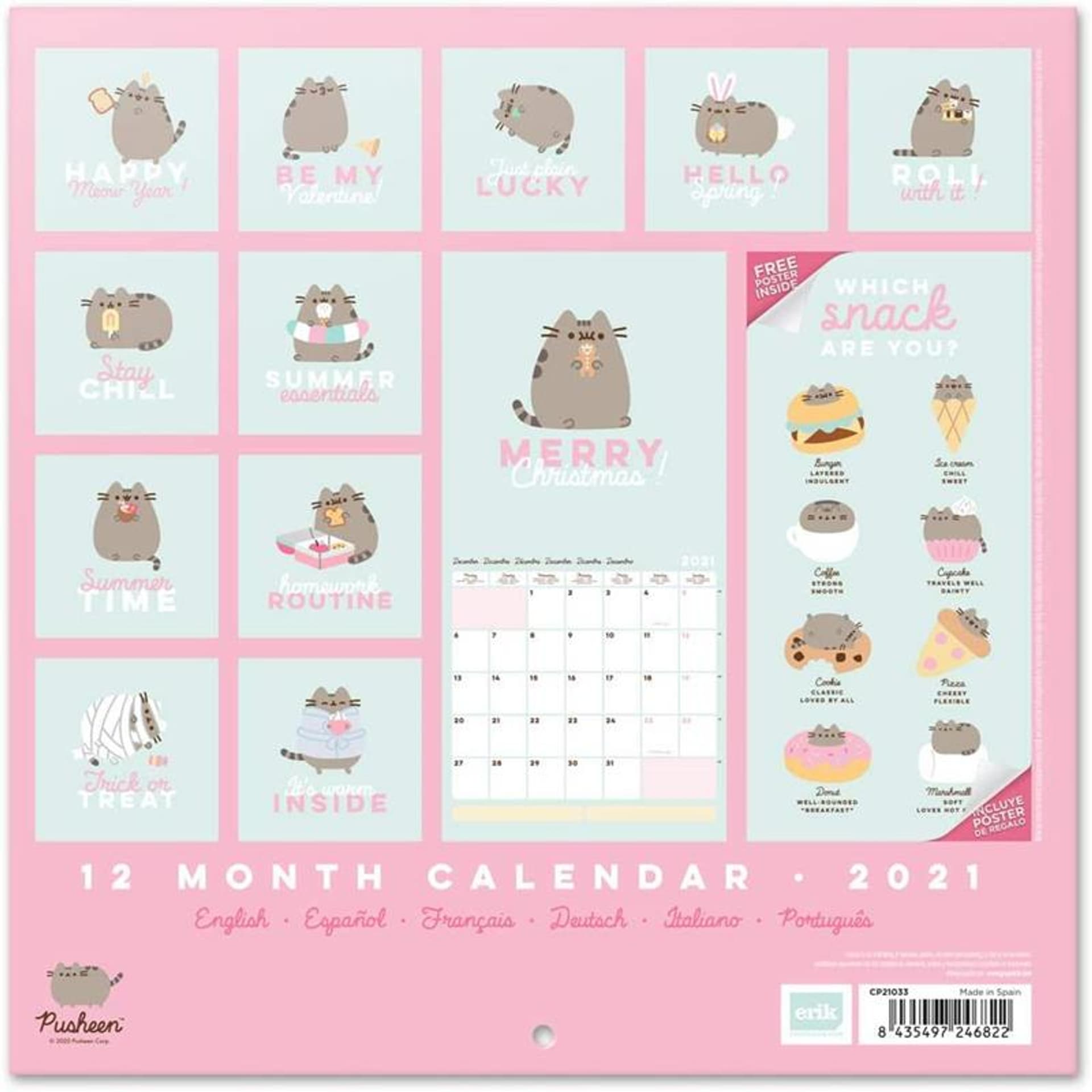 

Pusheen - Kalendarz do planowania codziennego z kolekcji Foodie 2021 r
