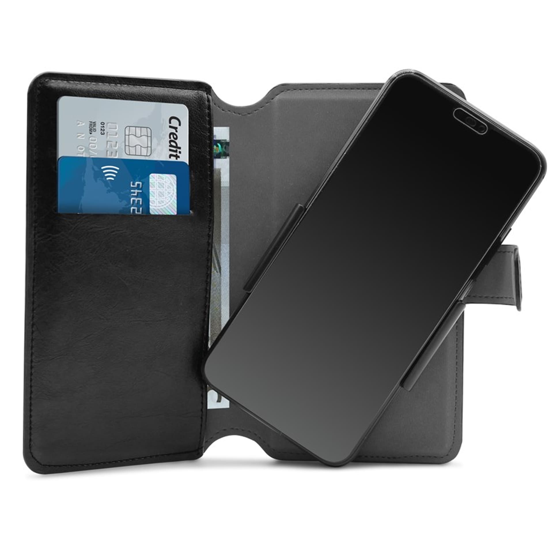 

PURO Universal Wallet 360° - Uniwersalne etui obrotowe z kieszeniami na karty, rozmiar XL (czarny)