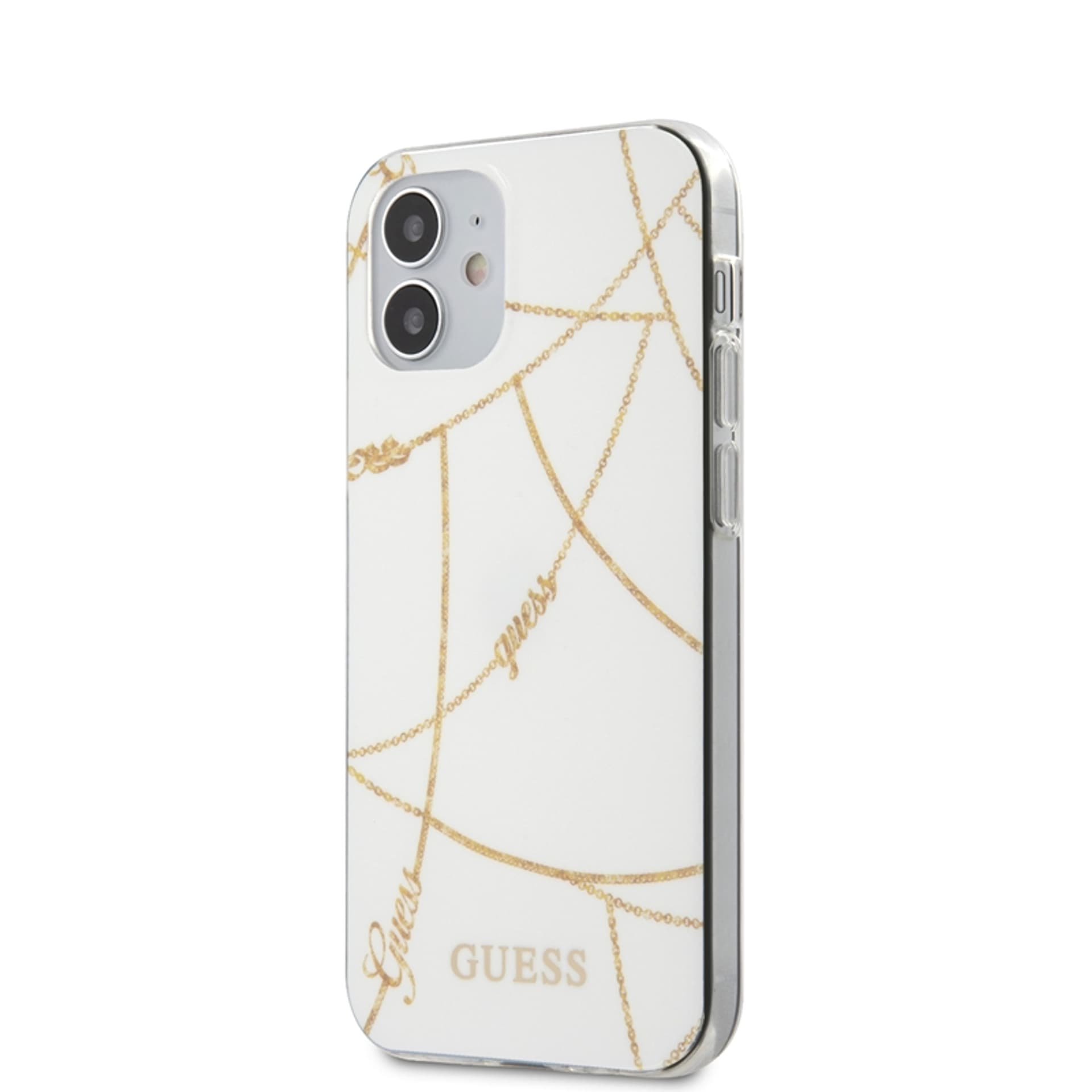 

Guess GUHCP12SPCUCHWH iPhone 12 mini 5,4" biały/white hardcase Gold Chain Collection